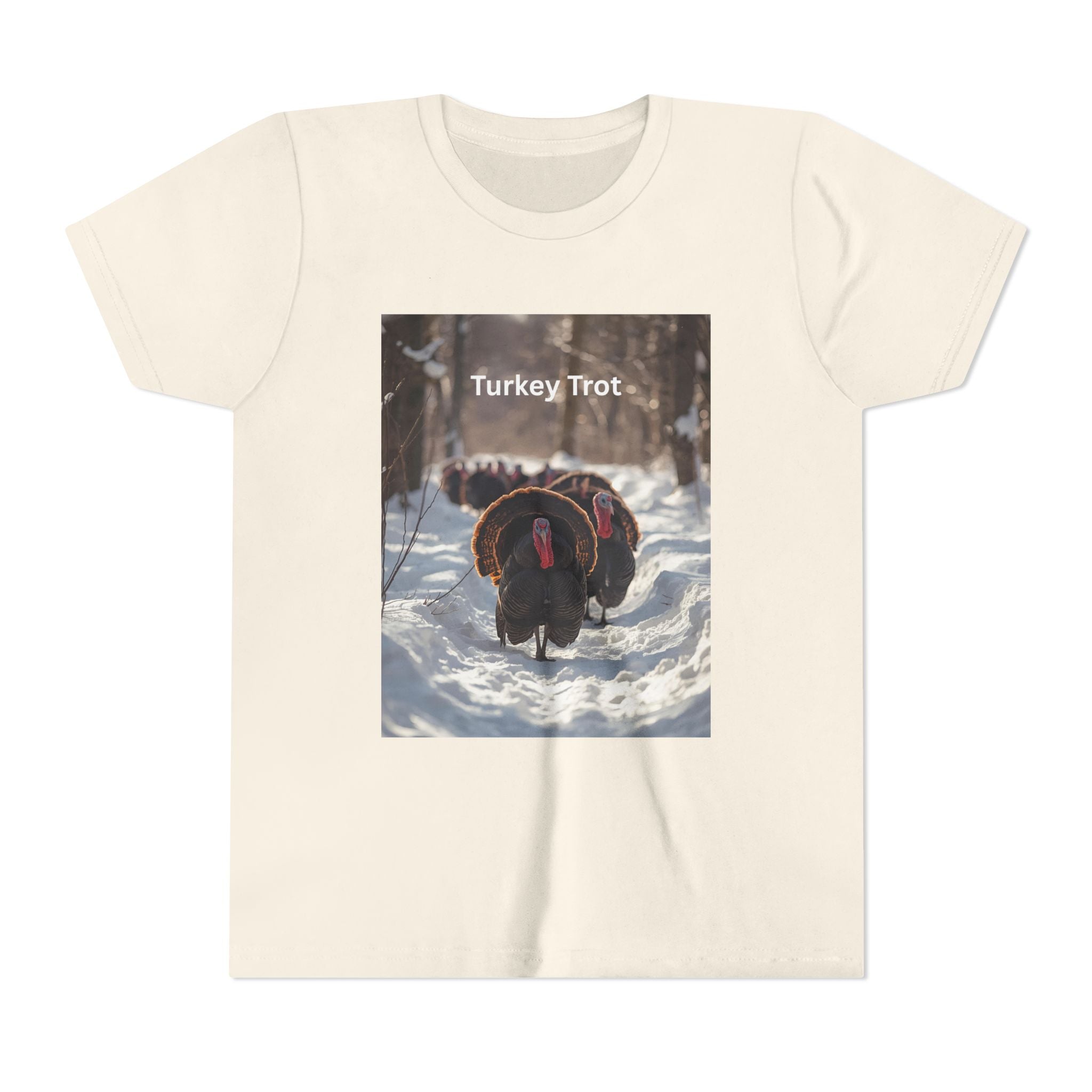 Thanksgiving Turkey Trot Youth Tee, Cute Holiday Shirt, Fall Apparel, Kids Thanksgiving Outfit, Funny Tee for Celebration