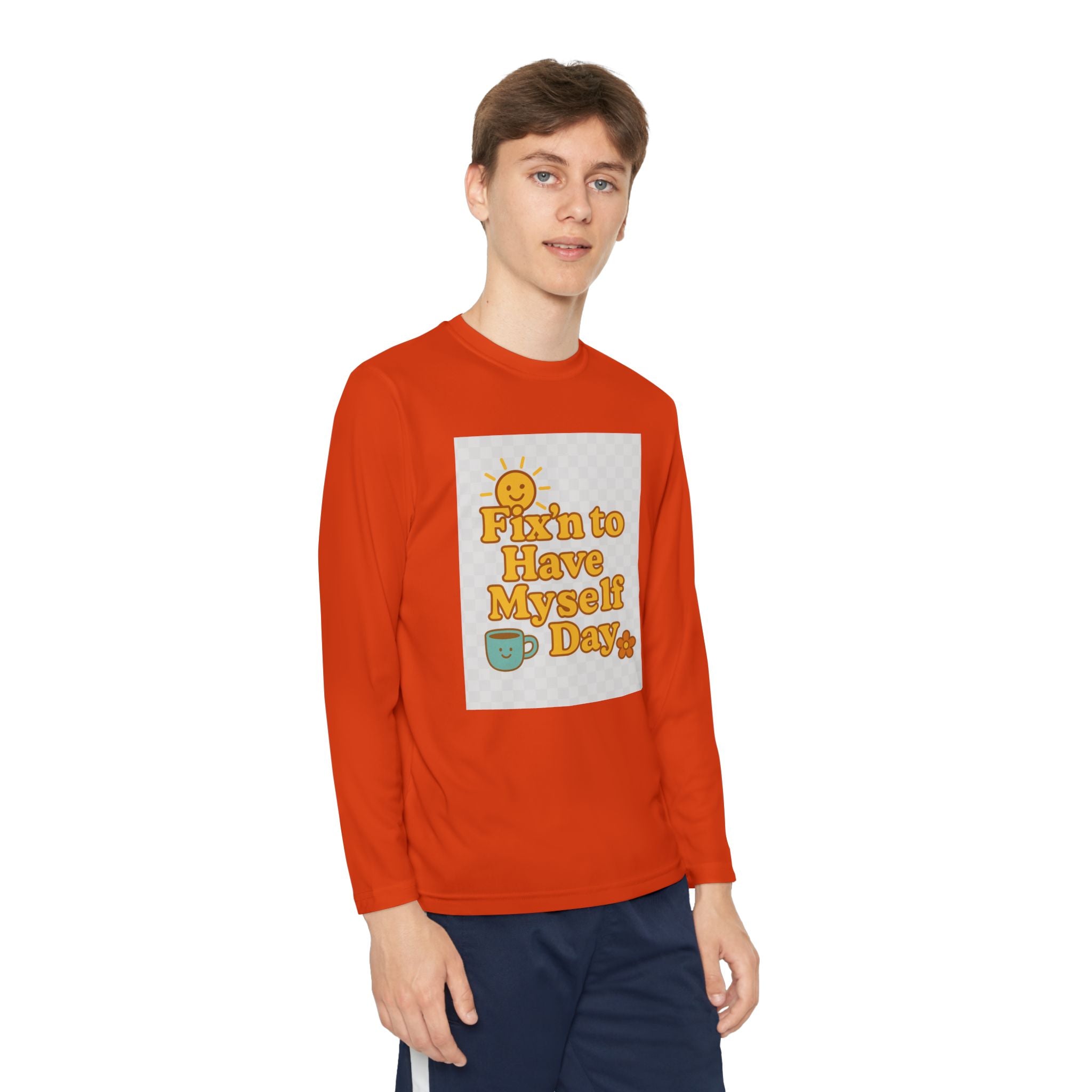 Fixin To Have Myself A Day Youth Long Sleeve Competitor Tee