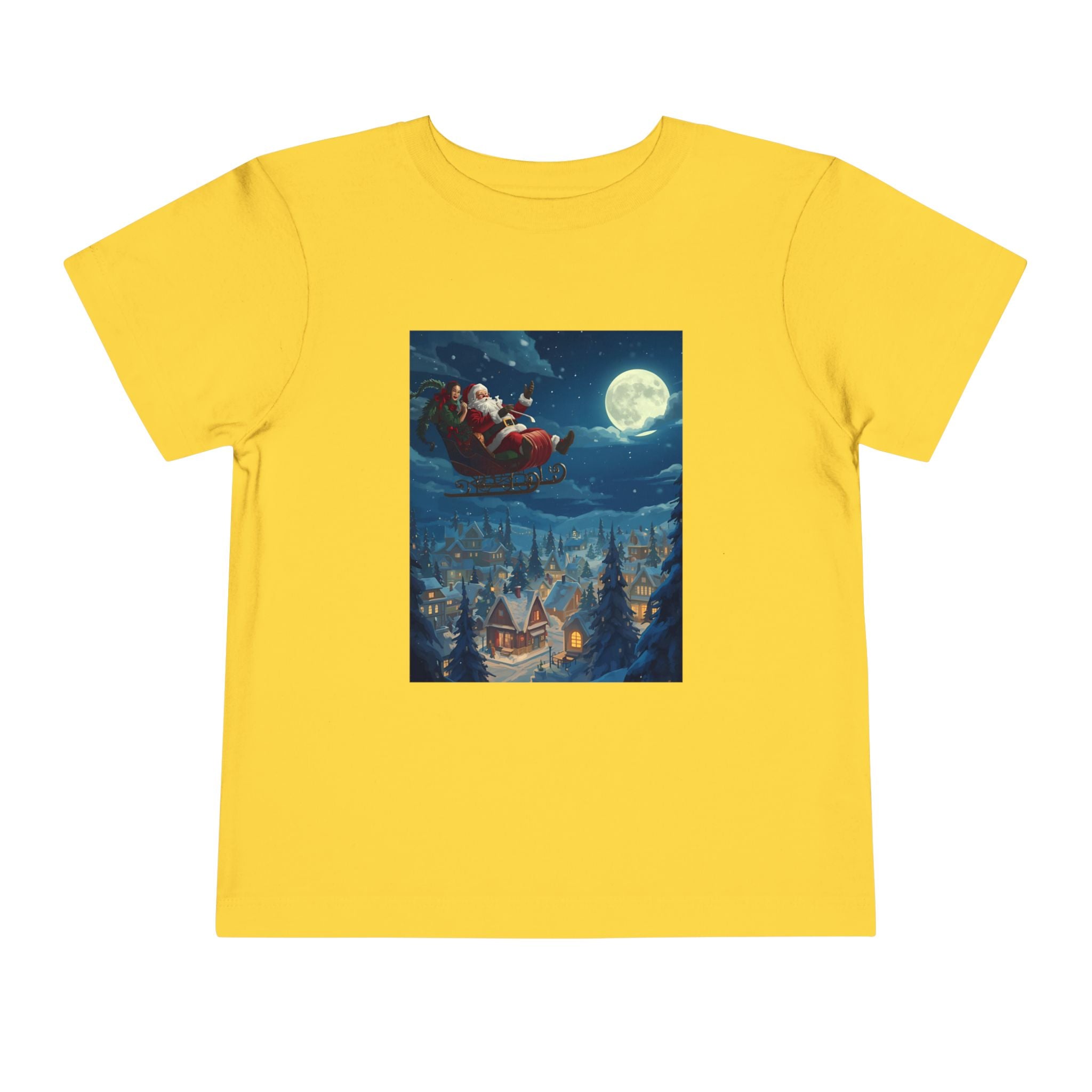 Christmas Santa Sleigh Toddler Short Sleeve Tee