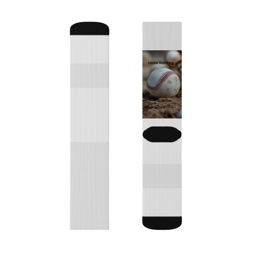 Homerun King Personalized Sublimation Socks for Sports Lovers, Custom Athletic Socks, Unique Gift for Him, Her, Baseball Enthusiasts, Cozy Footwear