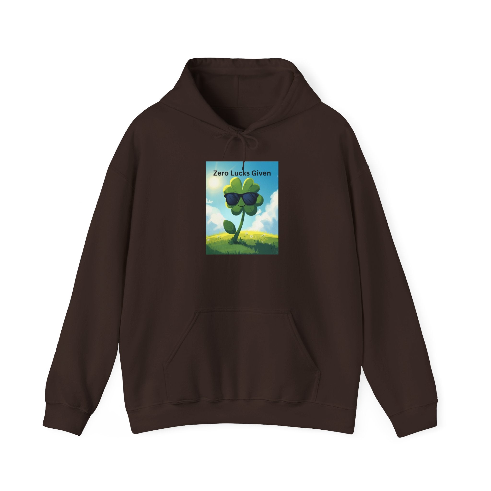 Chill Vibes Hooded Sweatshirt - Plant Power, Casual Wear, Nature Lover Gift, Relaxing Style, Zero Luck Given
