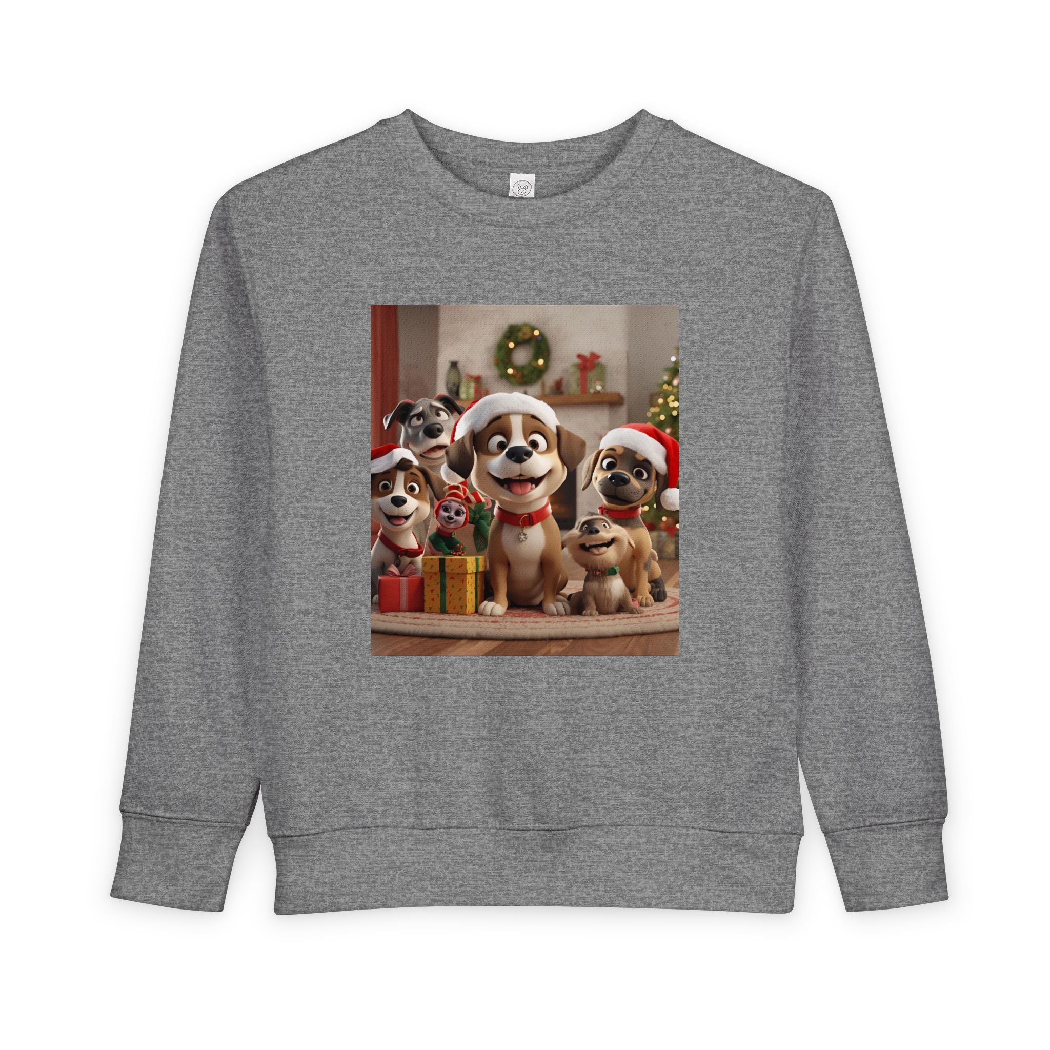 Cute Puppy Christmas Toddler Sweatshirt, Holiday Gift, Kids Sweatshirt, Baby Christmas Outfit, Cute Dog Apparel, Toddler Winter Wear