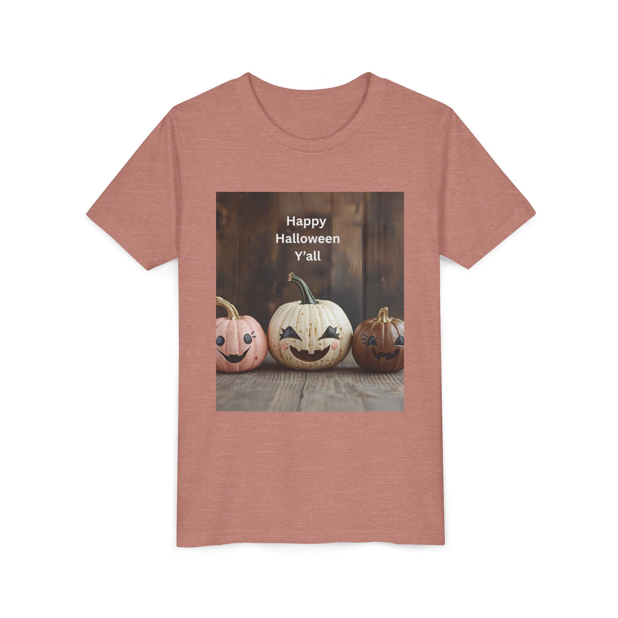 Happy Halloween Youth Tee, Kids Halloween Shirt, Pumpkin T-Shirt, Fall Festival Apparel, Trick or Treat Wear, Spooky Season Top
