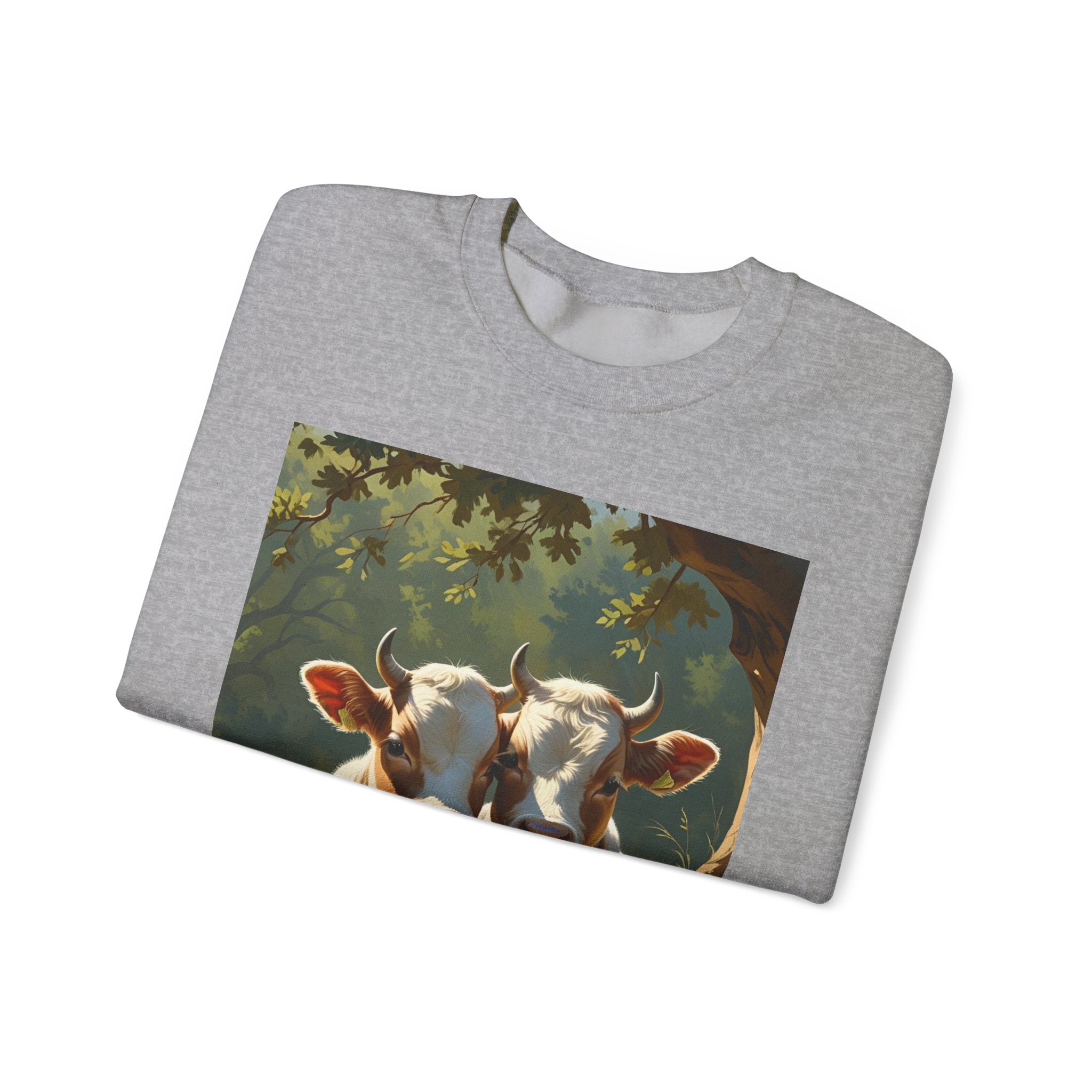 Cozy Cow Crewneck Sweatshirt, Unisex Pullover, Animal Lover Gift, Farmhouse Decor, Best Friends, Cute Sweatshirt