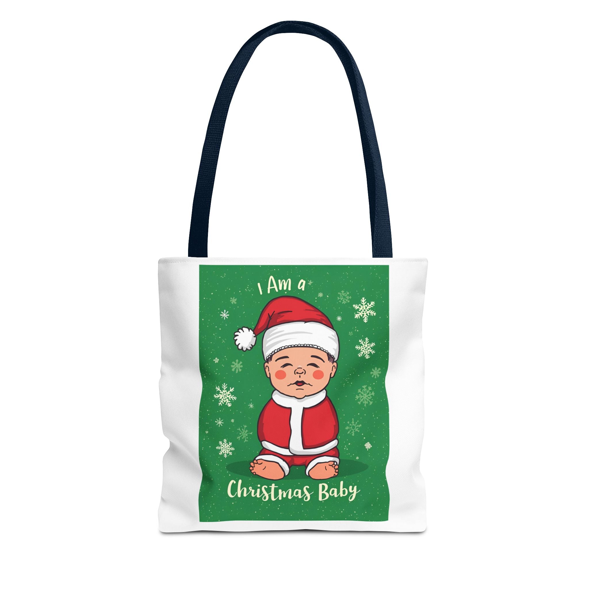 Christmas Baby Tote Bag, Holiday Gift Bag, Santa Baby Shopper, Festive Reusable Tote, Cute Christmas Tote for Kids