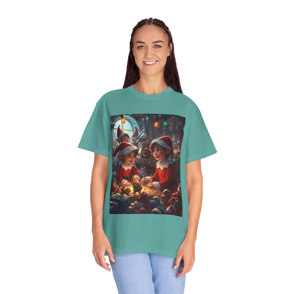 Festive Christmas Elf T-Shirt, Holiday Gift, Unisex Tee, Seasonal Wear, Family Celebration, Santa Theme