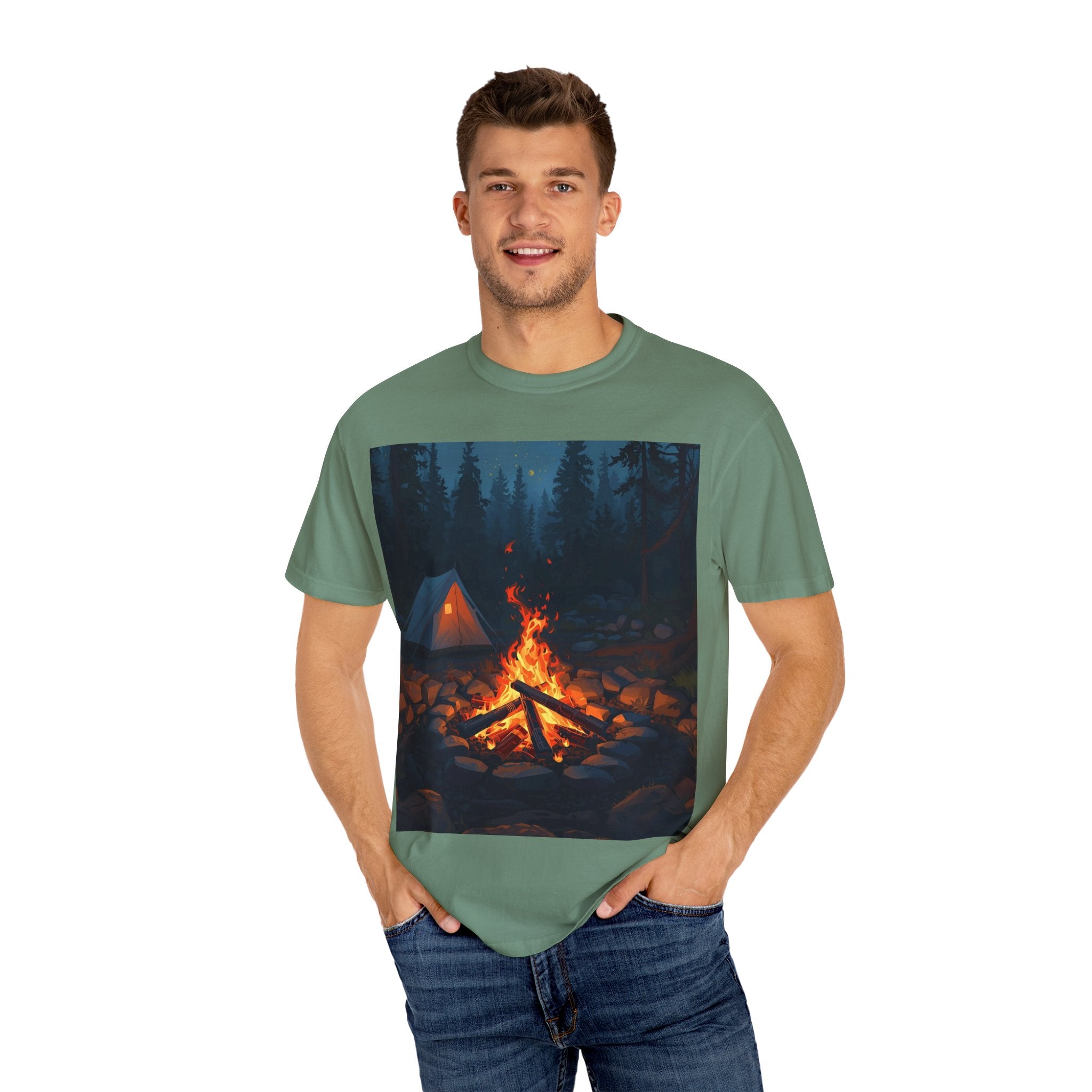 Cozy Campfire Unisex Garment-Dyed T-shirt