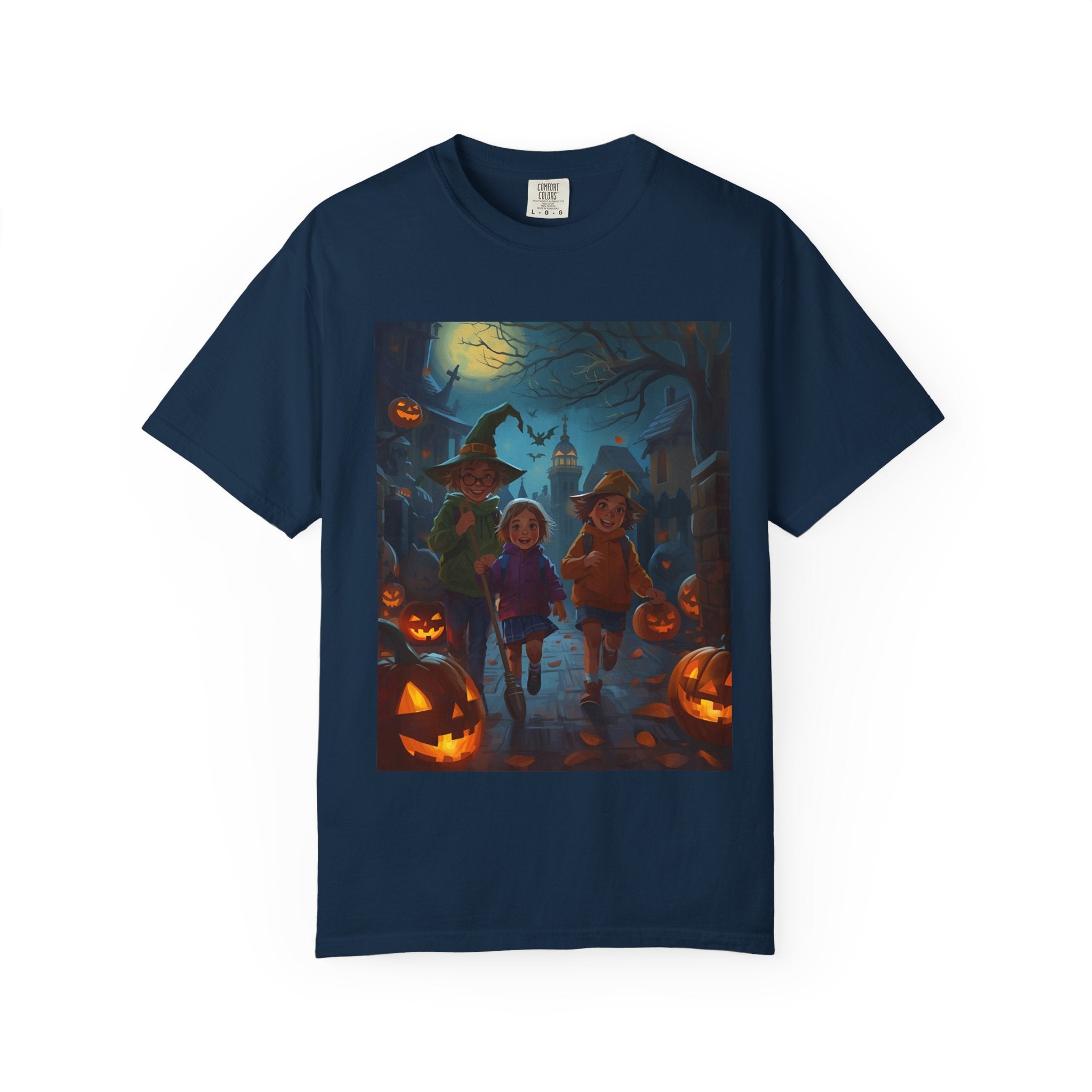 Halloween Kids T-Shirt, Spooky Season Shirt, Unisex Garment-Dyed Tee, Witch Costume Top, October Fest Apparel, Trick or Treat Shirt