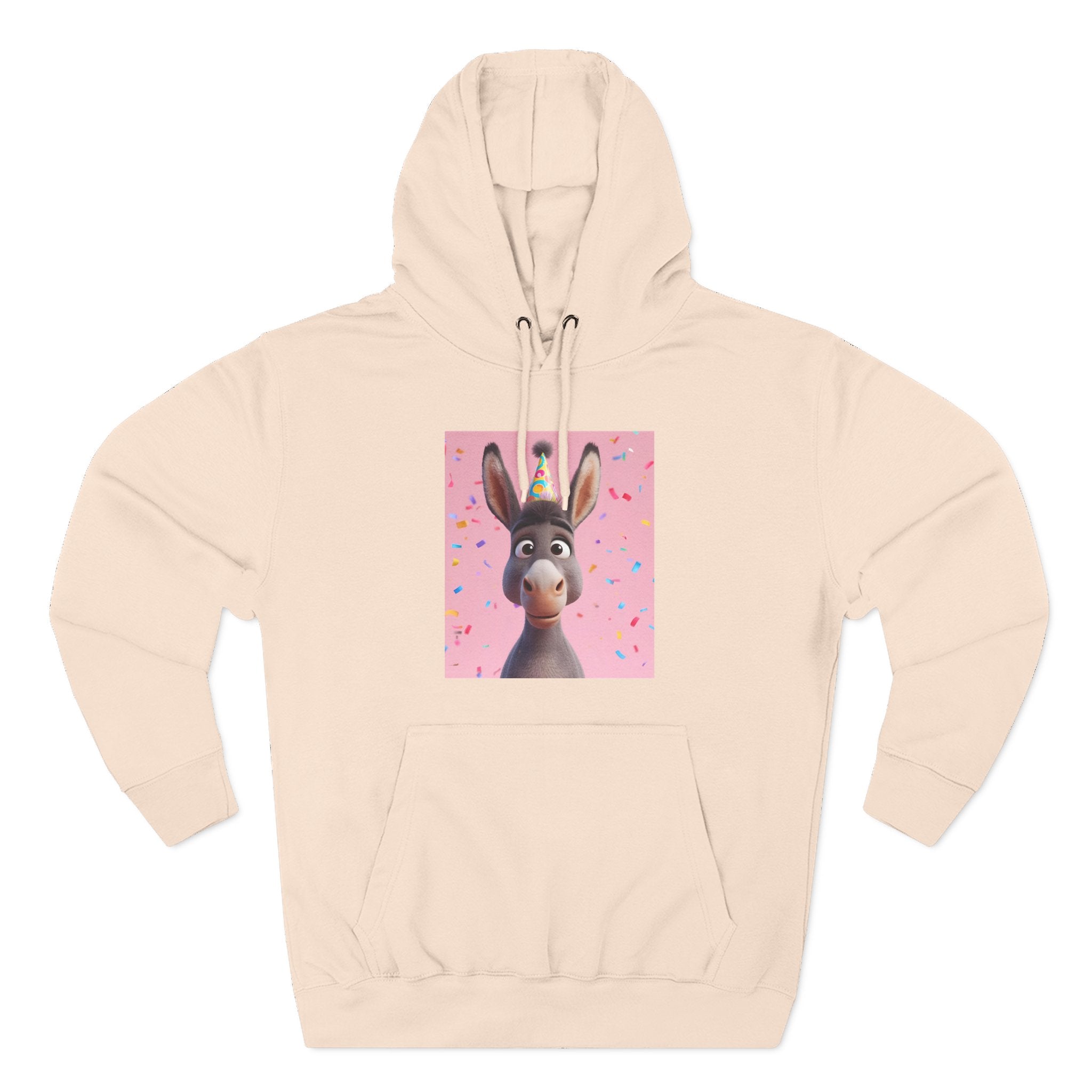 Donkey Birthday Three-Panel Fleece Hoodie