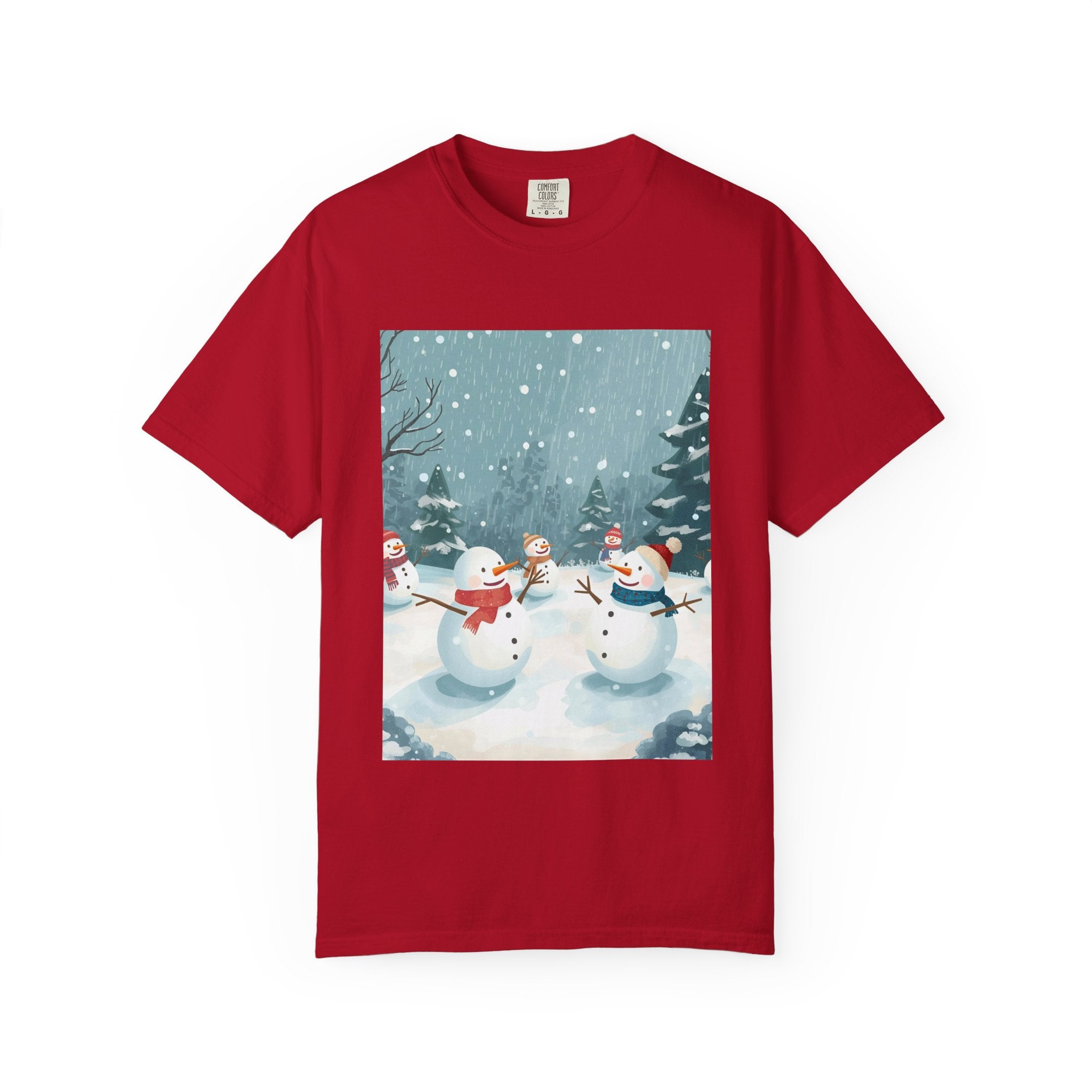 Festive Christmas Snowman Winter Wonderland T-shirt, Holiday Tee, Snowman Gift, Cozy Apparel, Unisex Christmas Shirt, Festive Winter Wear