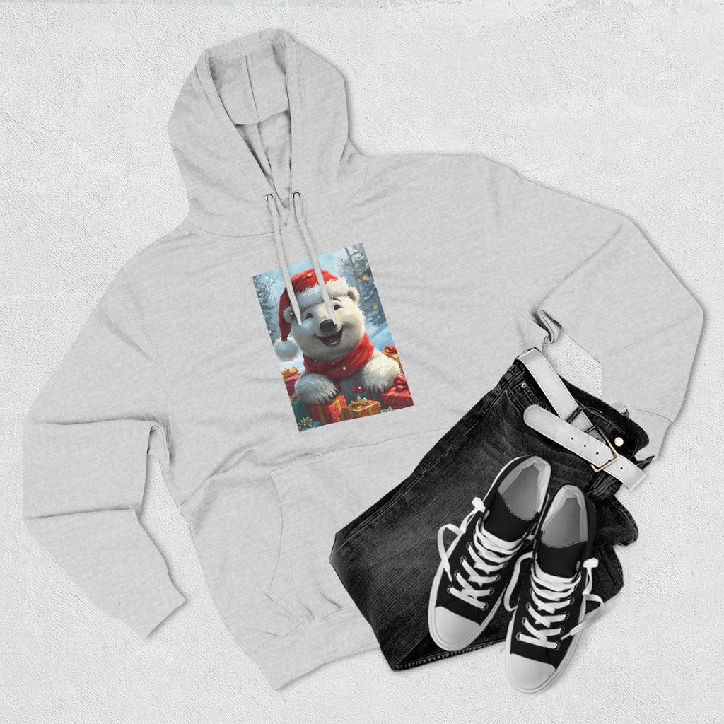 Cozy Winter Hoodie, Festive Fleece Sweatshirt with Cute Holiday Design, Perfect for Christmas Gifts, Casual Winter Wear, Dog Lover Apparel