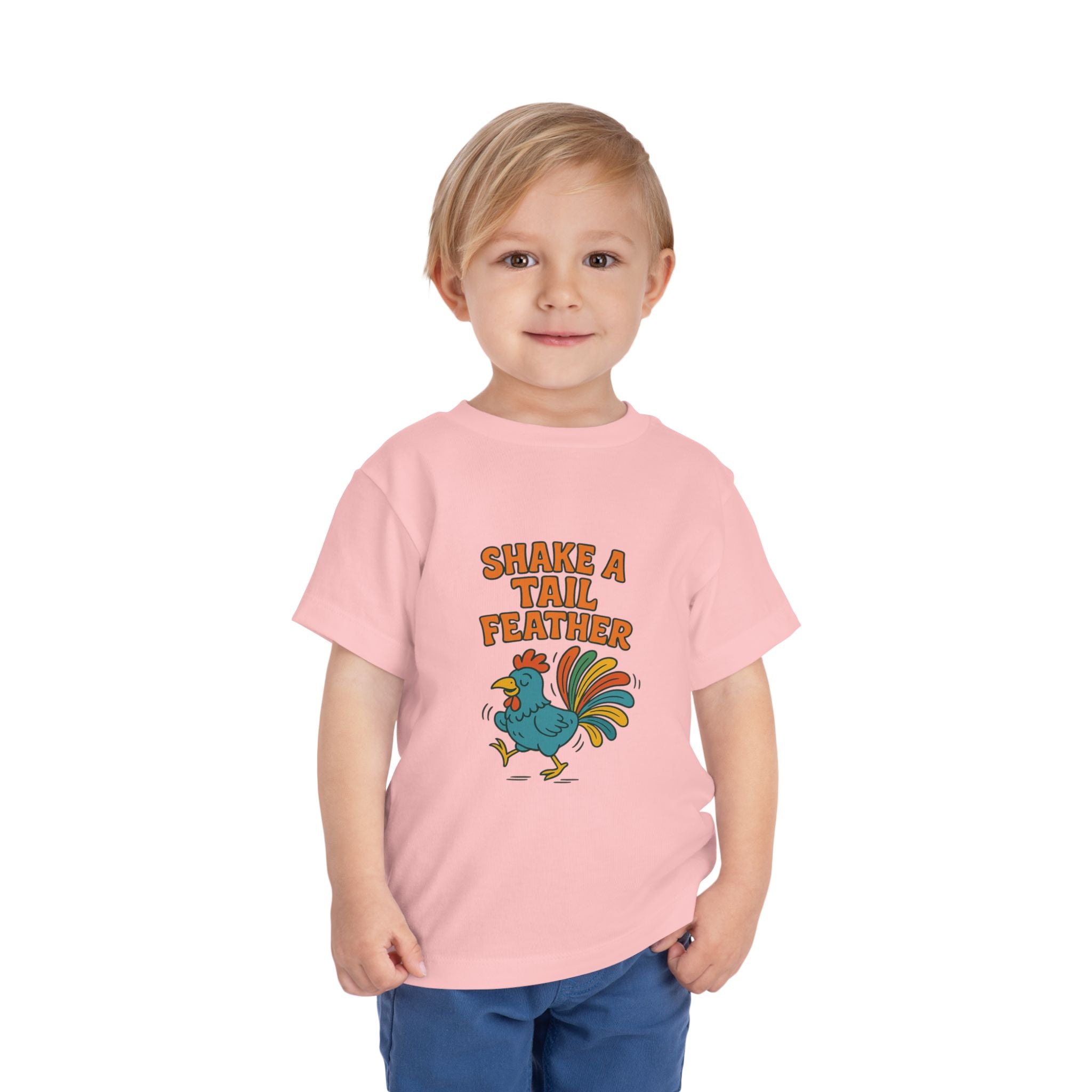 Shake A Tail Feather Funny Toddler Short Sleeve Tee