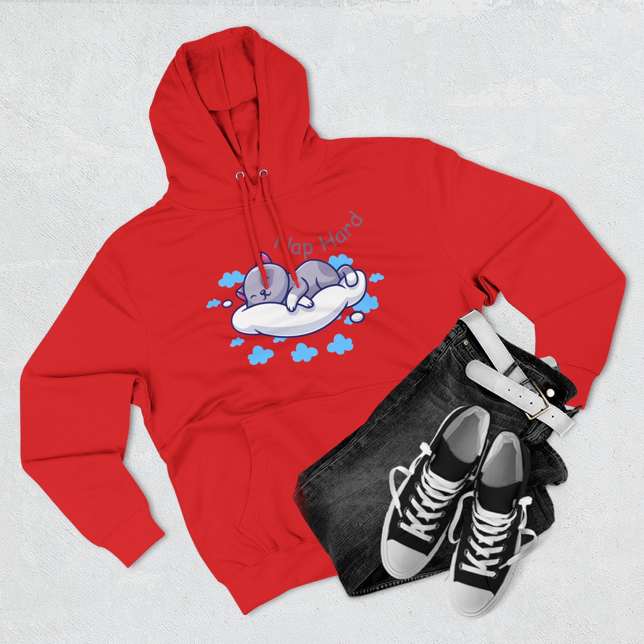 Cozy Cat Nap Hoodie - Perfect for Pet Lovers, Chill Days, Cozy Nights, Birthday Gift, Cat Pajama