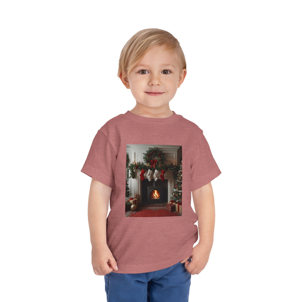 Cozy Christmas Toddler Tee, Holiday Kids Shirt, Cute Winter Tee, Toddler Christmas Outfit, Festive Short Sleeve Shirt