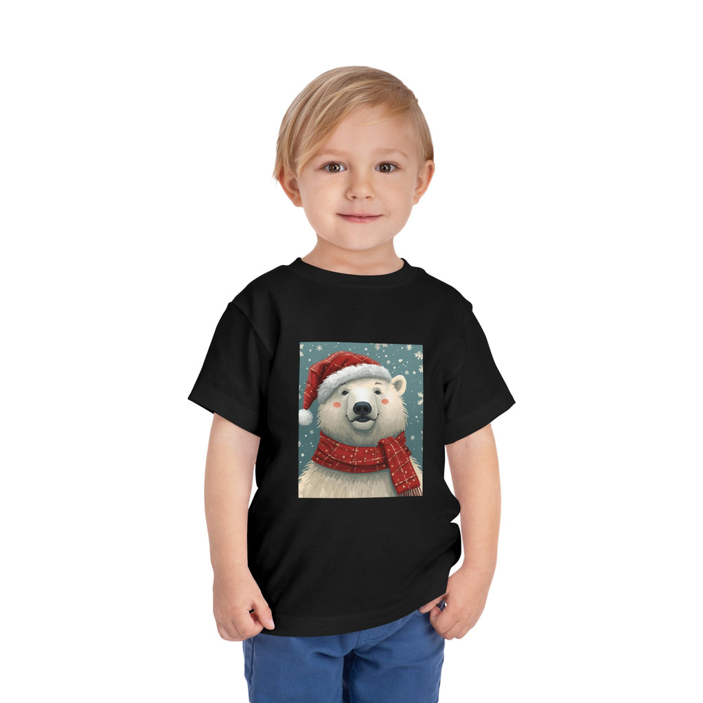 Adorable Holiday Polar Bear Toddler Tee, Christmas Gift, Cute Winter Shirt, Kids Fashion, Seasonal Apparel