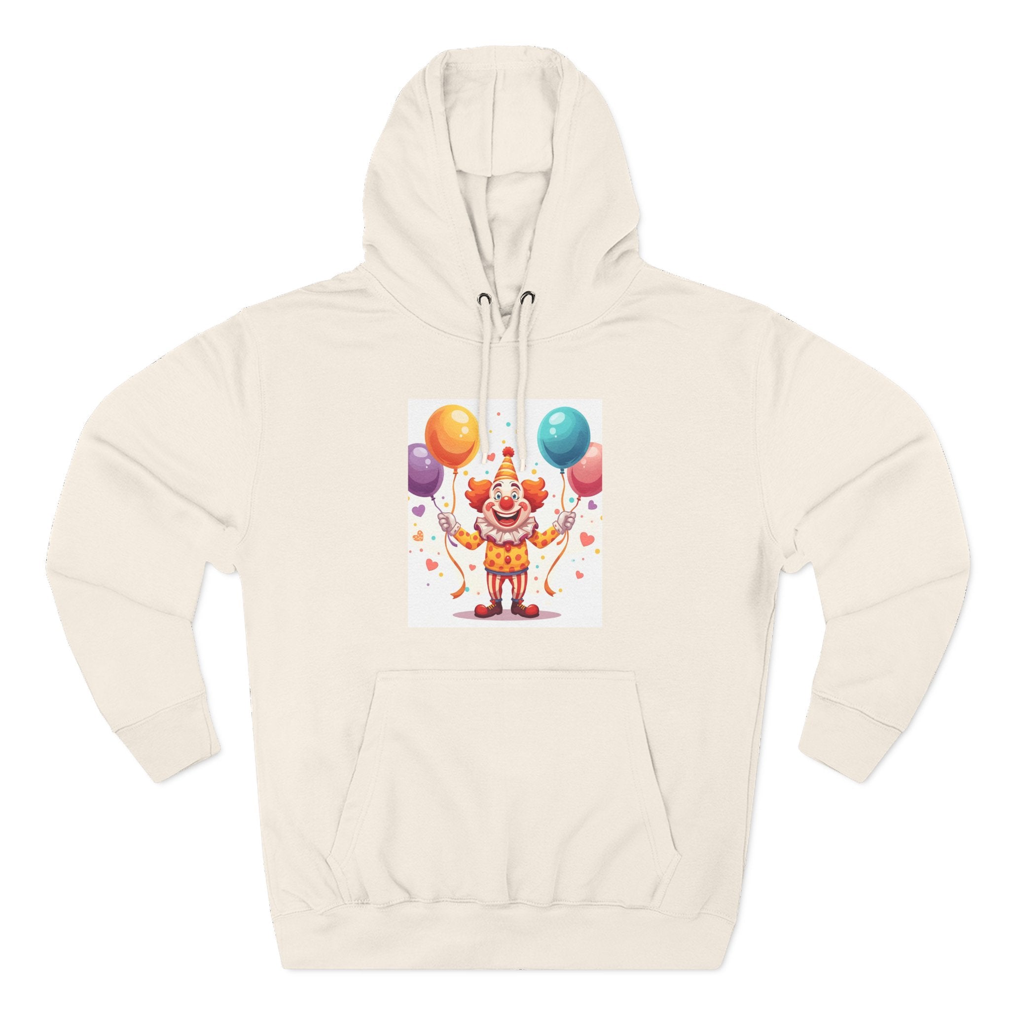Clown Funny Three-Panel Fleece Hoodie