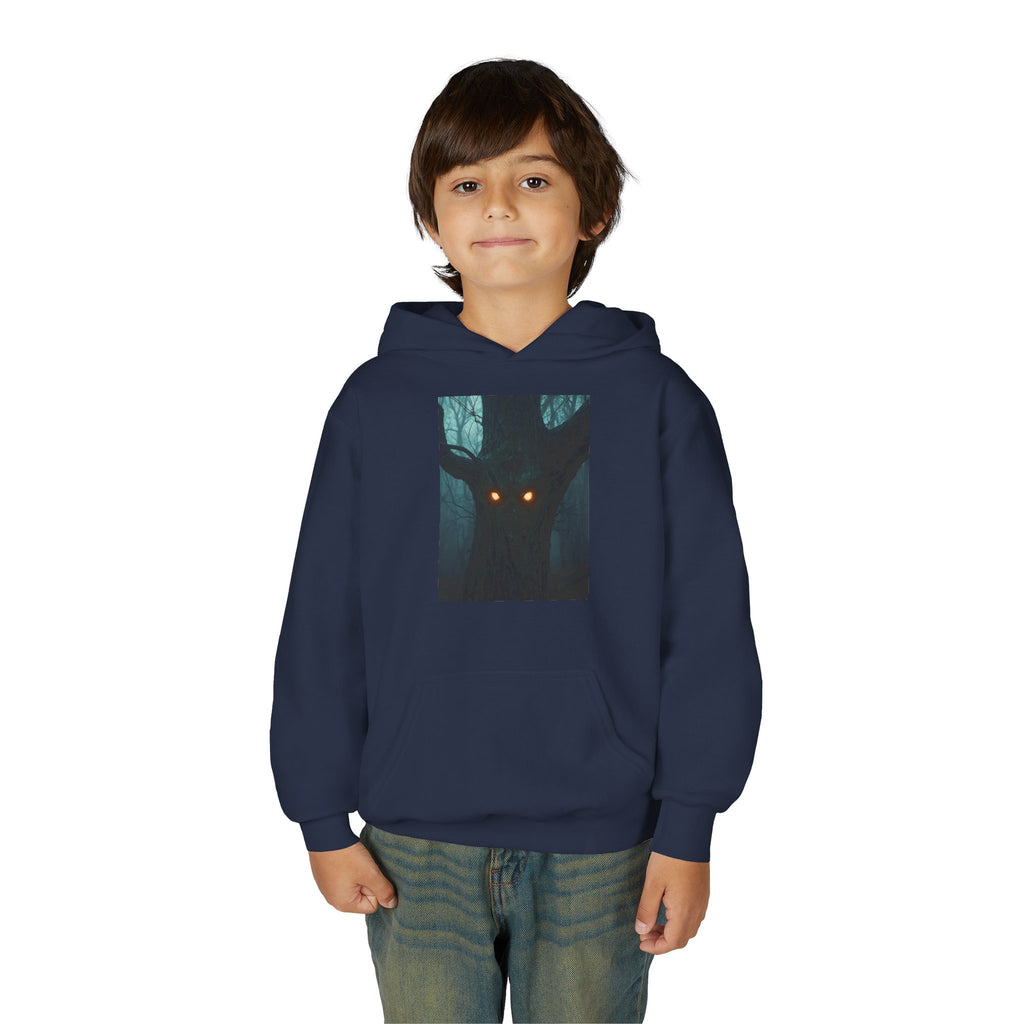 Spooky Forest Hoodie for Teens, Youth Sweatshirt for Halloween, Cozy Fall Layer, Gift for Nature Lovers, Scary Movie Night