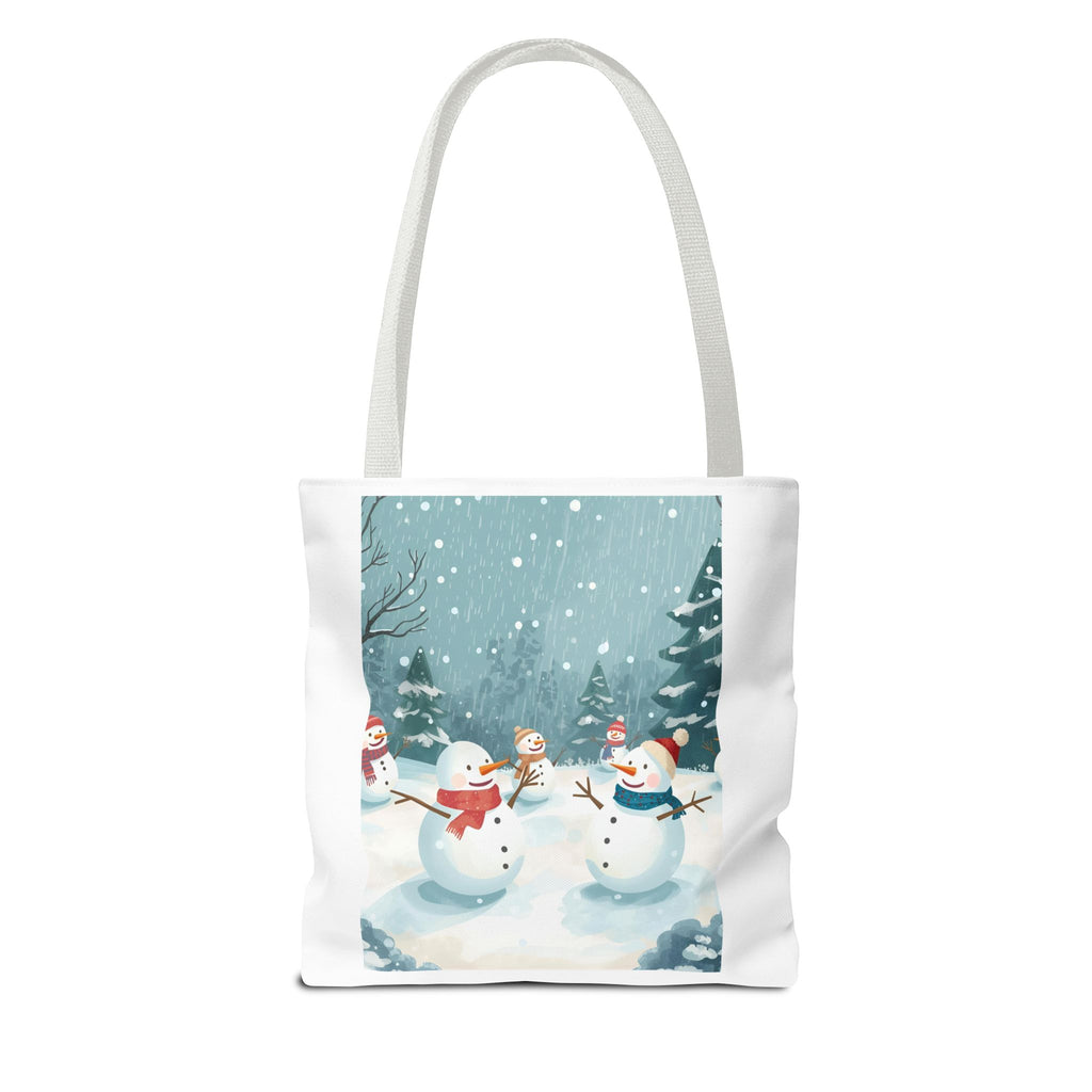 Christmas Winter Wonderland Tote Bag, Snowman Design, Holiday Shopping Bag, Christmas Gift, Reusable Eco Bag, Festive Accessory