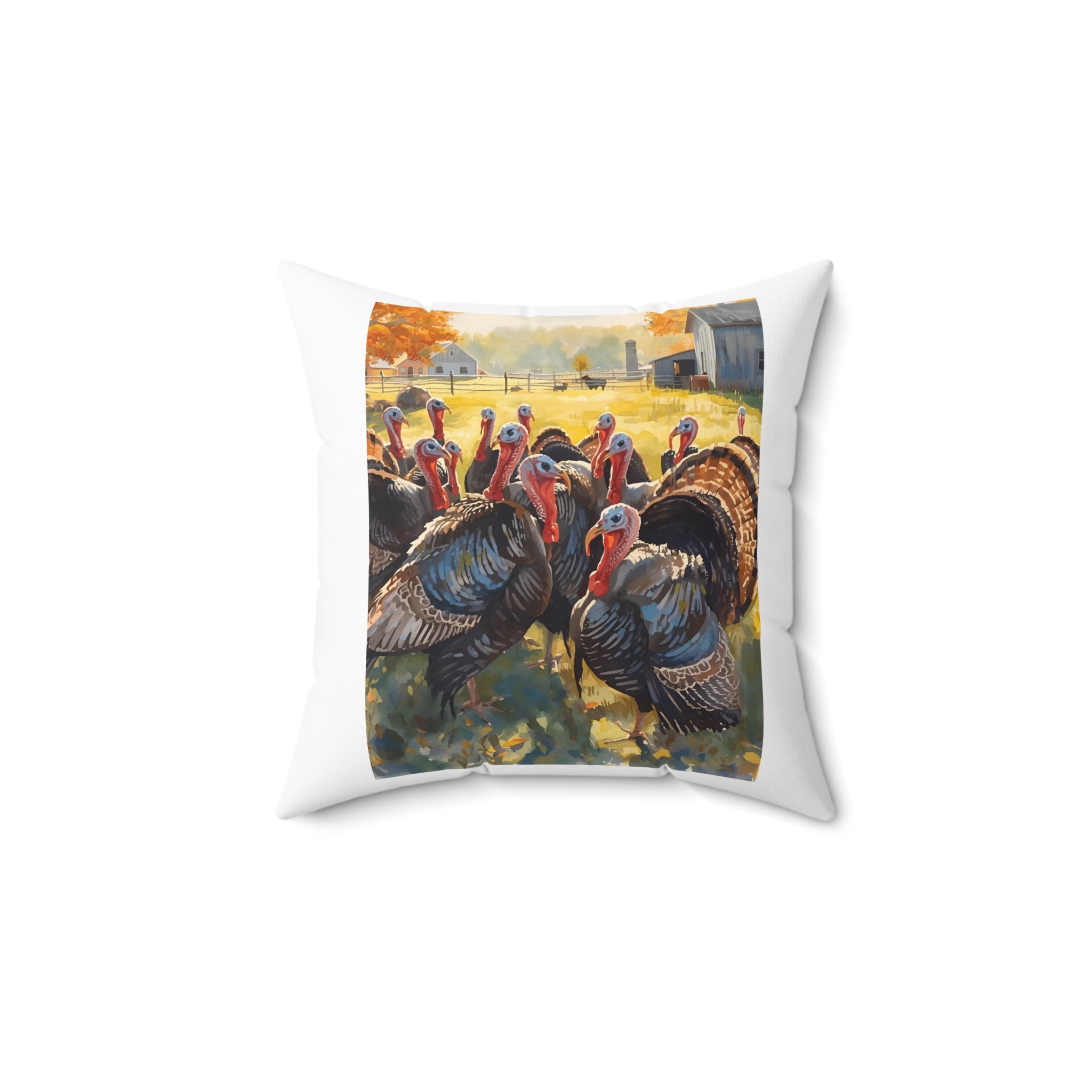 Thanksgiving Turkey Decorative Pillow, Cozy Home Decor, Fall Accent Pillows, Harvest Decoration, Holiday Gifts