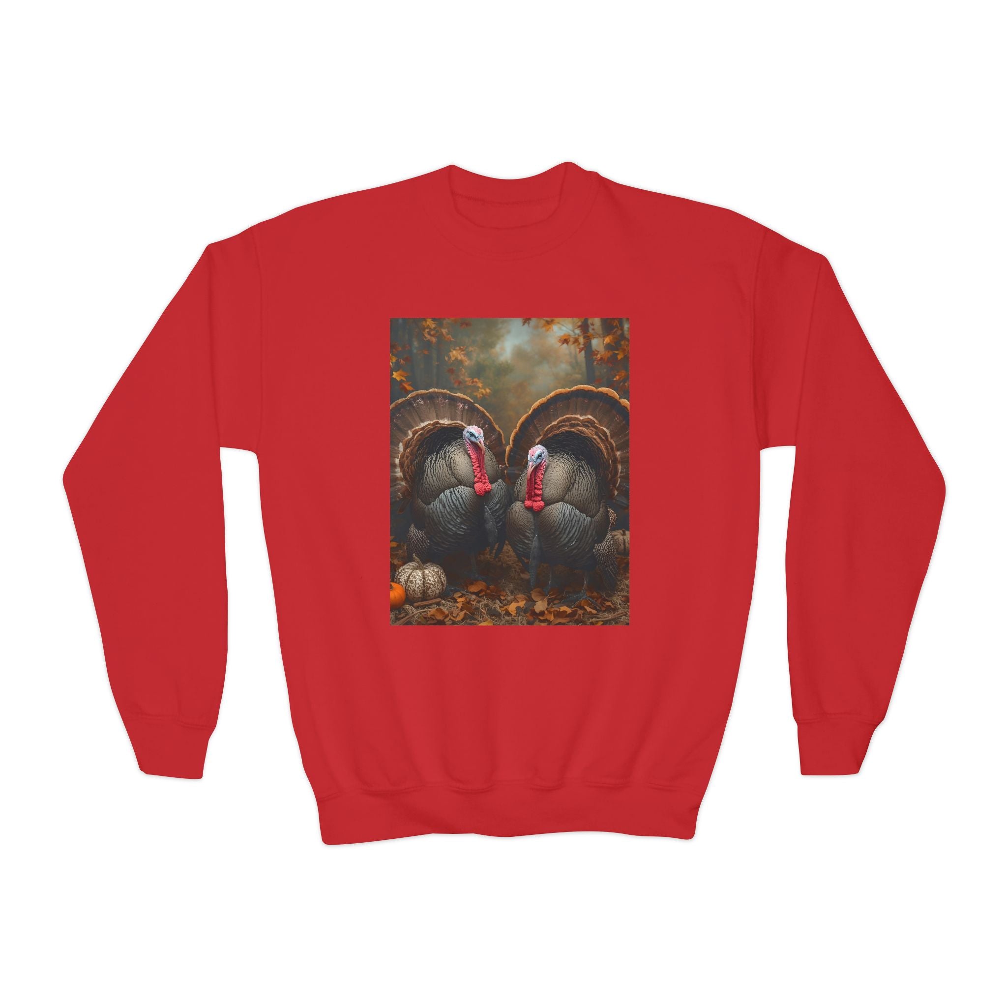 Thanksgiving Thankful Turkeys Youth Crewneck Sweatshirt, Cozy Fall Apparel, Thanksgiving Gift, Kids Sweatshirt, Autumn Fashion