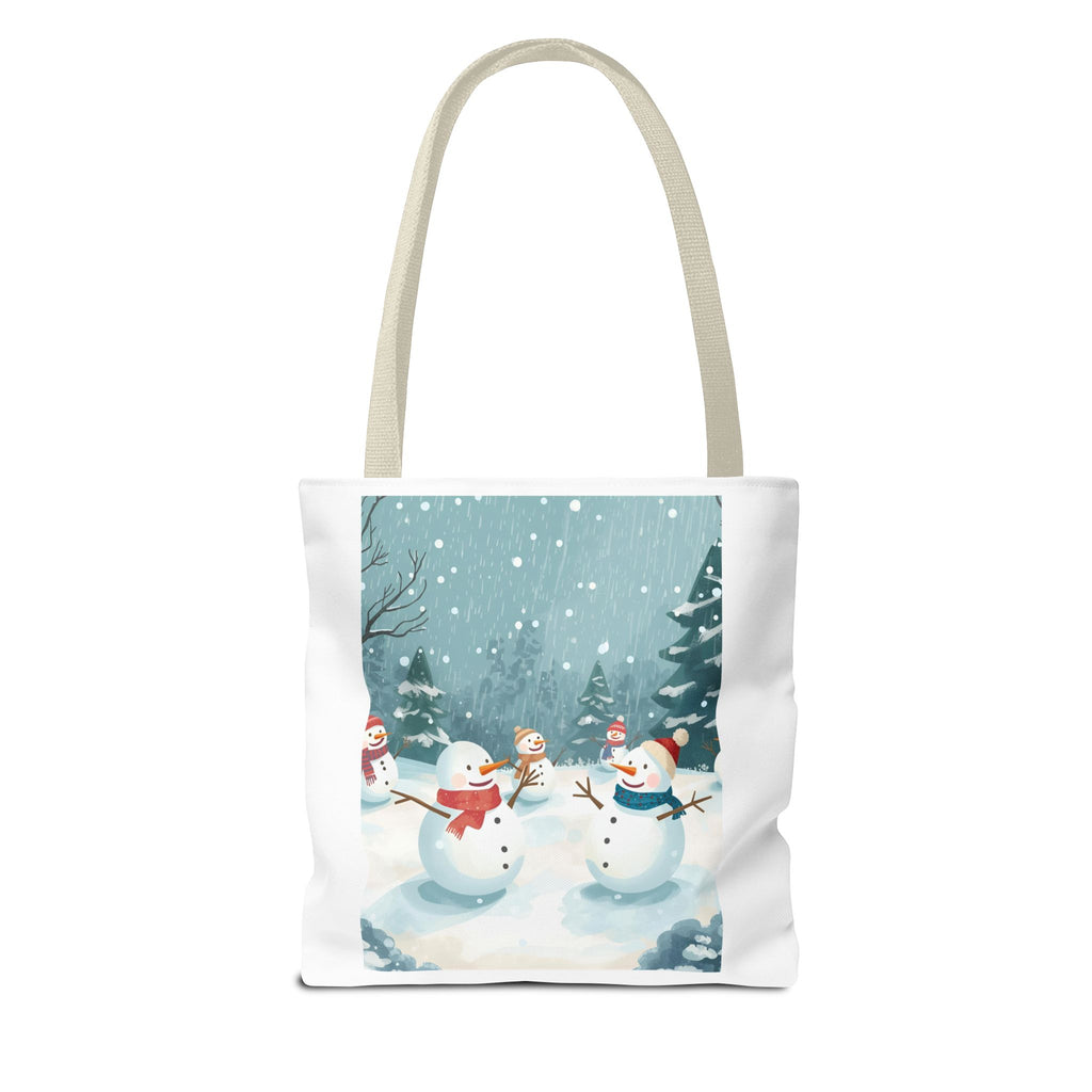 Christmas Winter Wonderland Tote Bag, Snowman Design, Holiday Shopping Bag, Christmas Gift, Reusable Eco Bag, Festive Accessory
