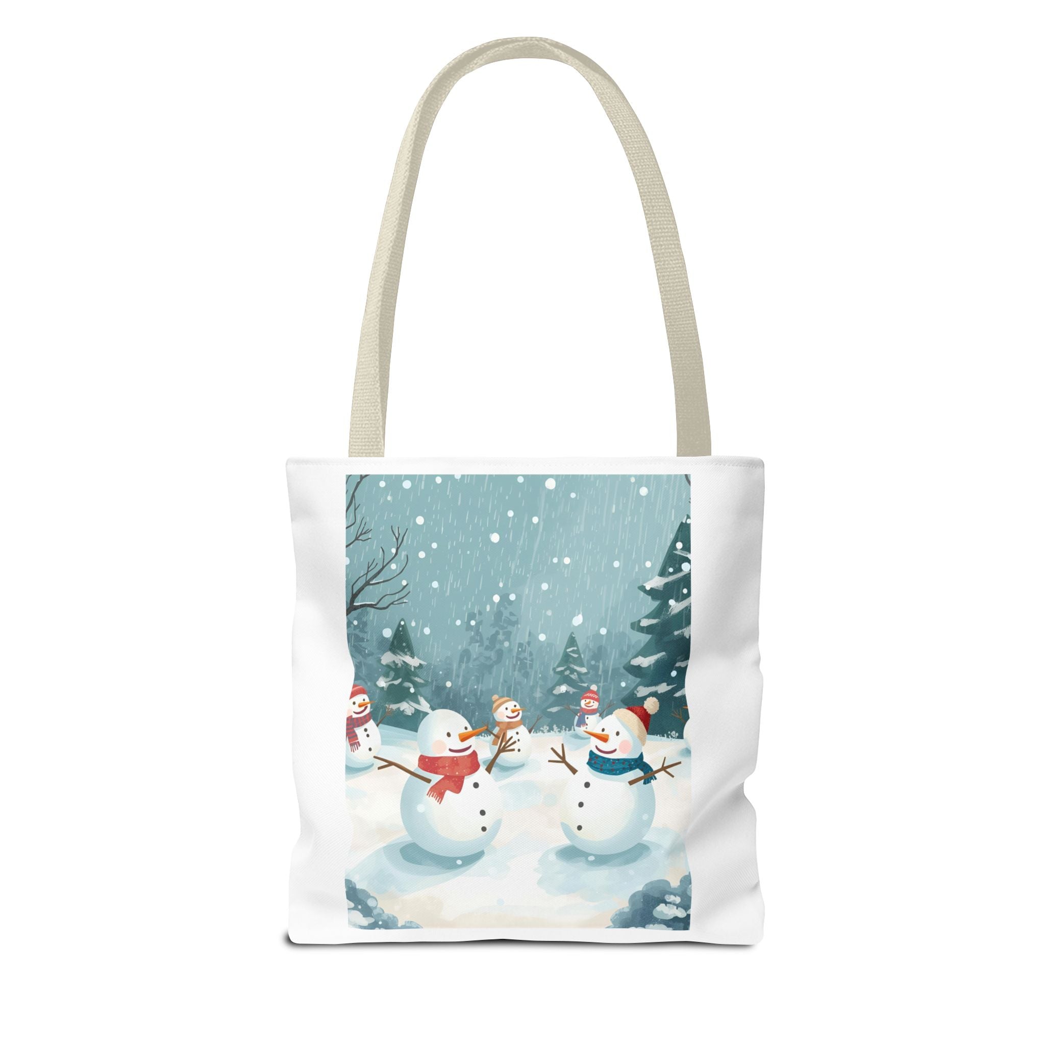 Christmas Winter Wonderland Tote Bag, Snowman Design, Holiday Shopping Bag, Christmas Gift, Reusable Eco Bag, Festive Accessory