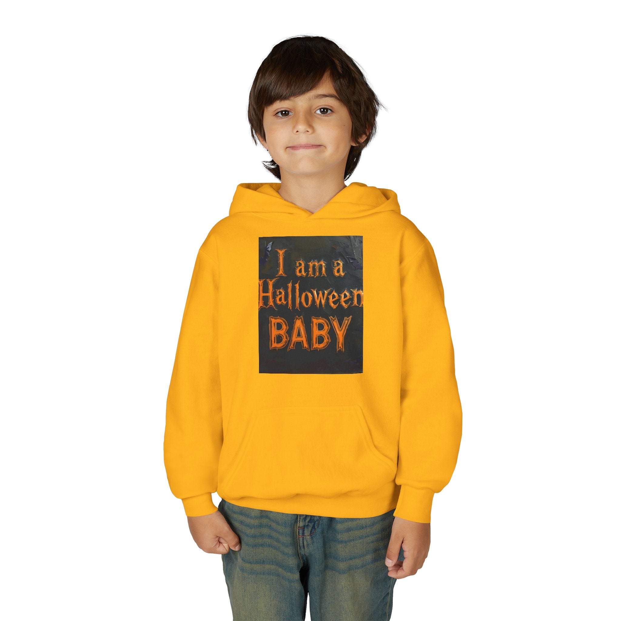 I Am A Halloween Baby Youth Heavy Blend Hooded Sweatshirt