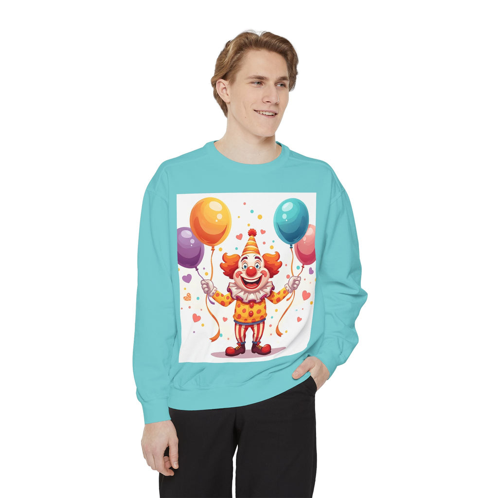 Funny Clown Unisex Garment-Dyed Sweatshirt