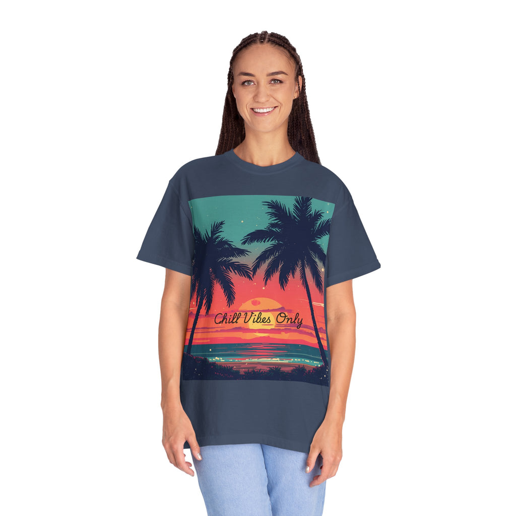 Tropical Sunset Unisex Garment-Dyed T-shirt