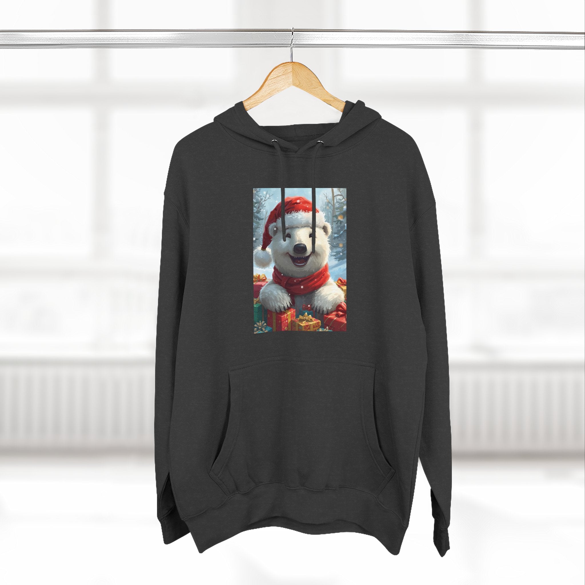 Cozy Winter Hoodie, Festive Fleece Sweatshirt with Cute Holiday Design, Perfect for Christmas Gifts, Casual Winter Wear, Dog Lover Apparel