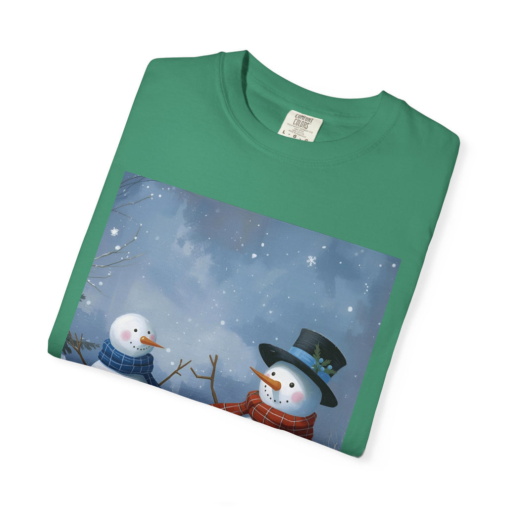 Christmas Snowman Family T-Shirt, Holiday Gift, Cozy Tee, Unisex Snowman Shirt, Festive Apparel, Winter Celebration Wear