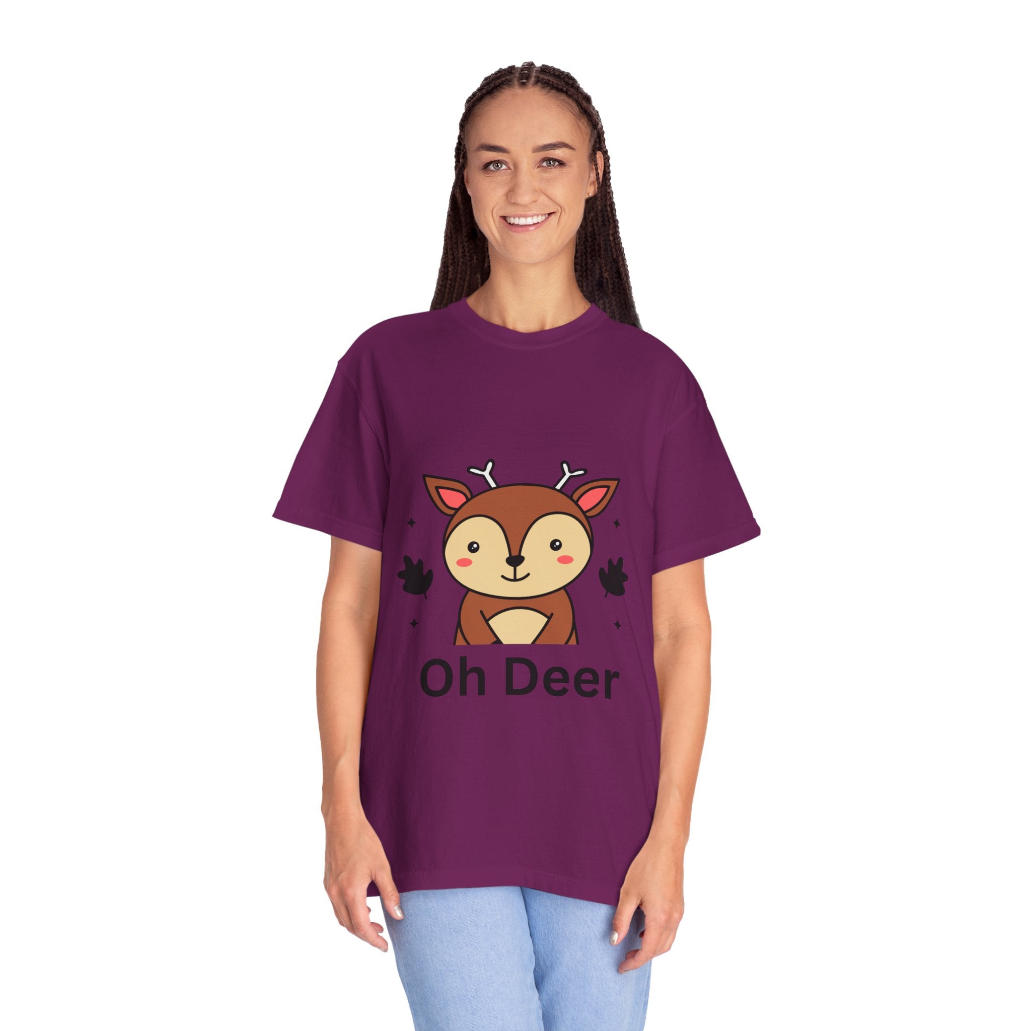 Cute Animal Graphic T-Shirt, Oh Deer Tee, Gift for Animal Lovers, Funny Shirt for Family, Casual Wear, Unisex Fashion