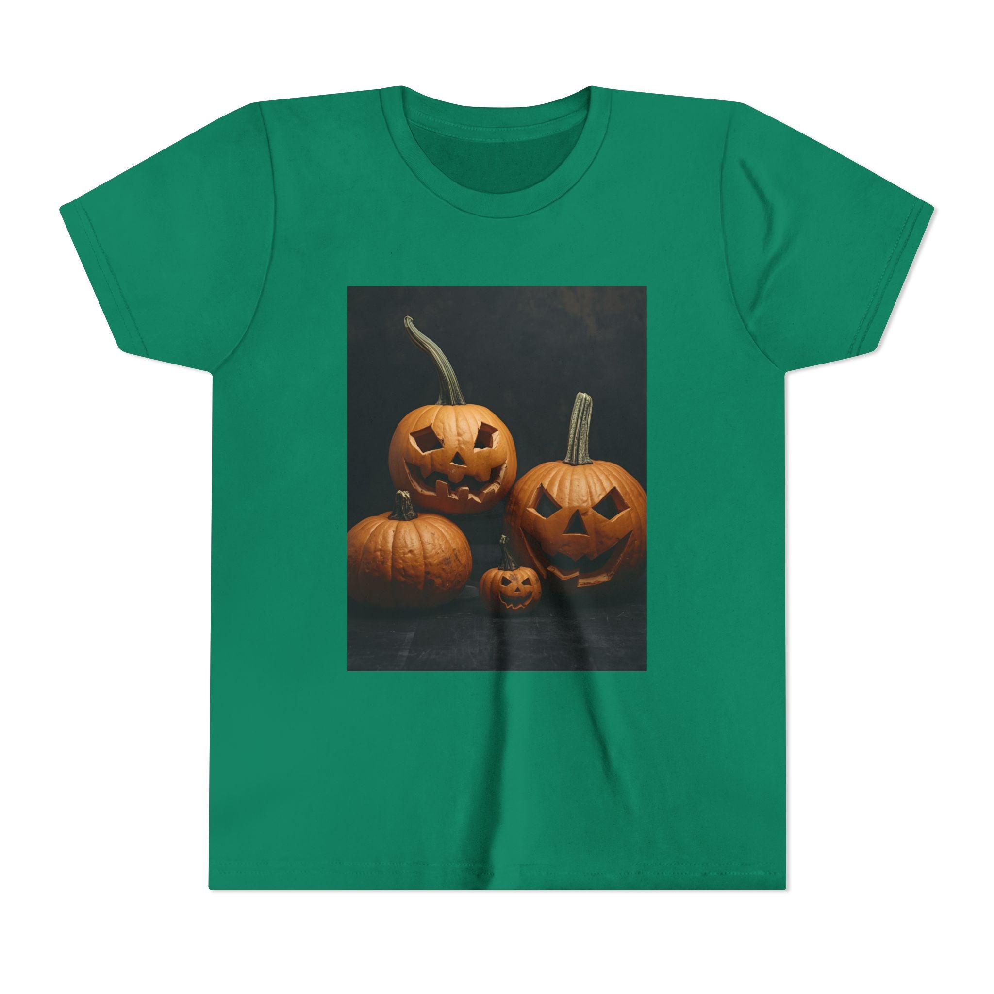 Spooky Halloween Pumpkin Youth Short Sleeve Tee
