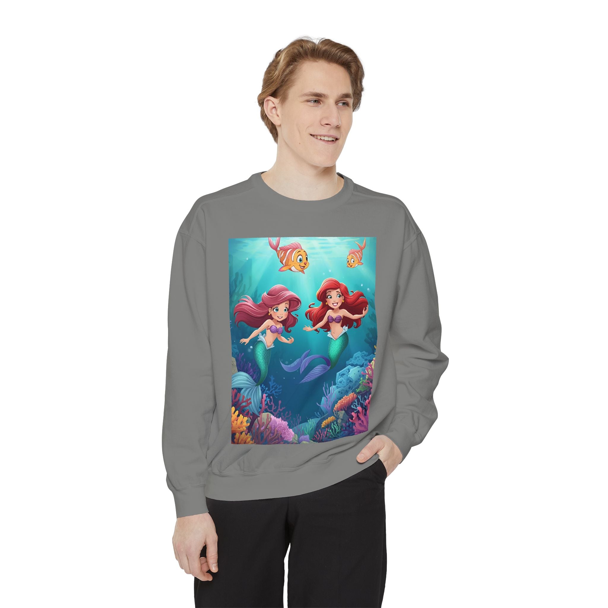 Mermaid Unisex Garment-Dyed Sweatshirt