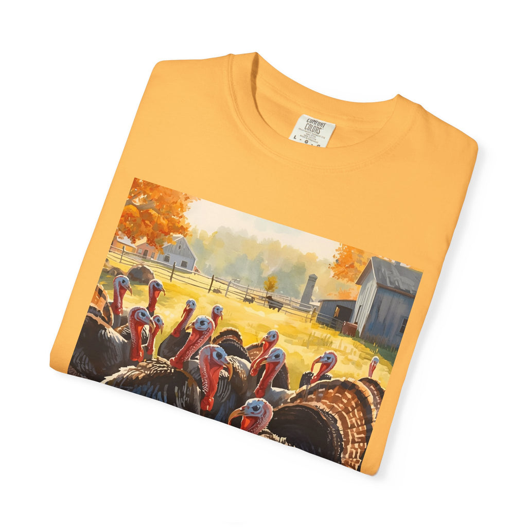 Thanksgiving Turkey T-Shirt, Unisex Holiday Shirt, Fall Apparel, Cozy Gift, Autumn Fashion