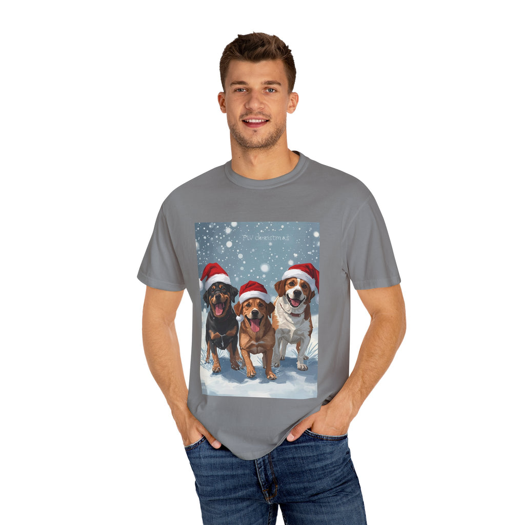 Cute Festive Christmas Dog Lover T-Shirt, Cute Holiday Shirt, Unisex Christmas Apparel, Gift for Pet Owners, Winter Celebration Tee