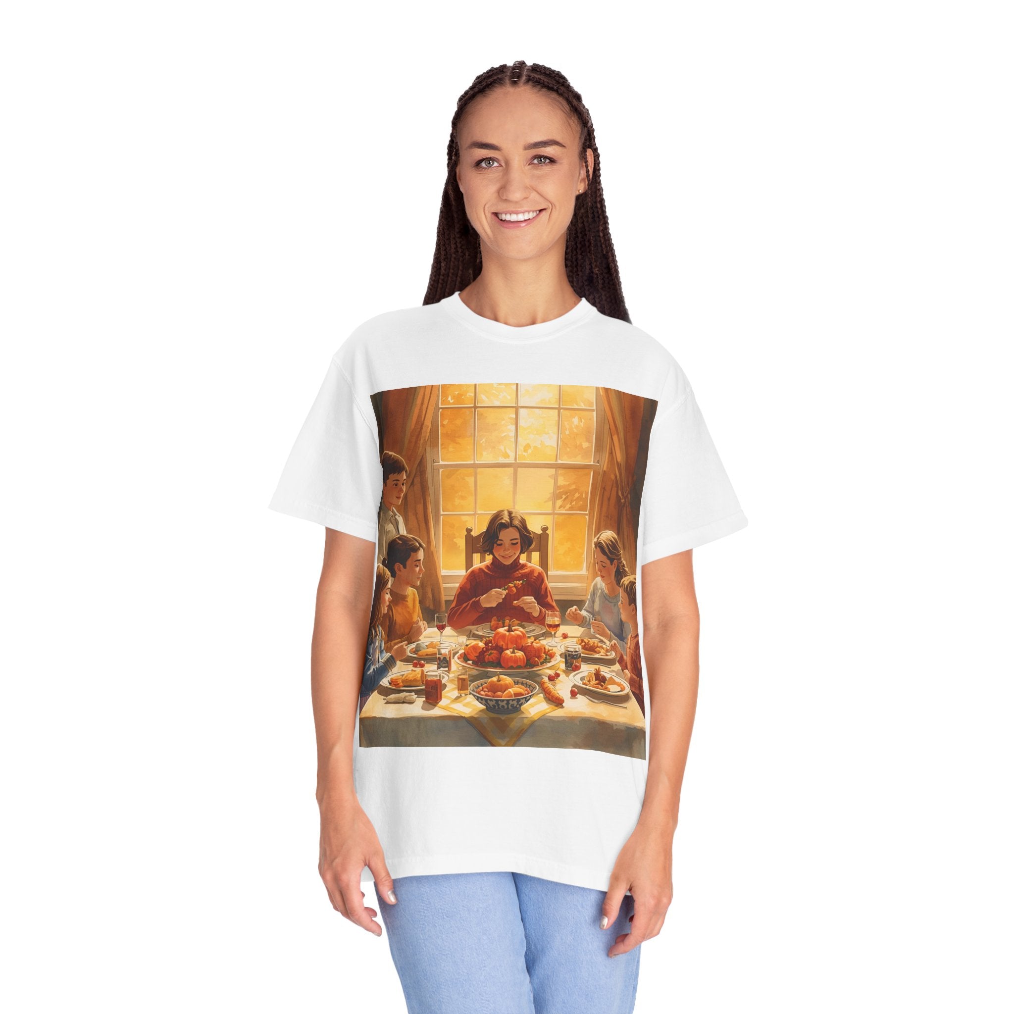 Thankful Family Dinner Unisex T-shirt, Family Gathering Shirt, Festive Apparel, Casual Wear, Fall Celebration Tee