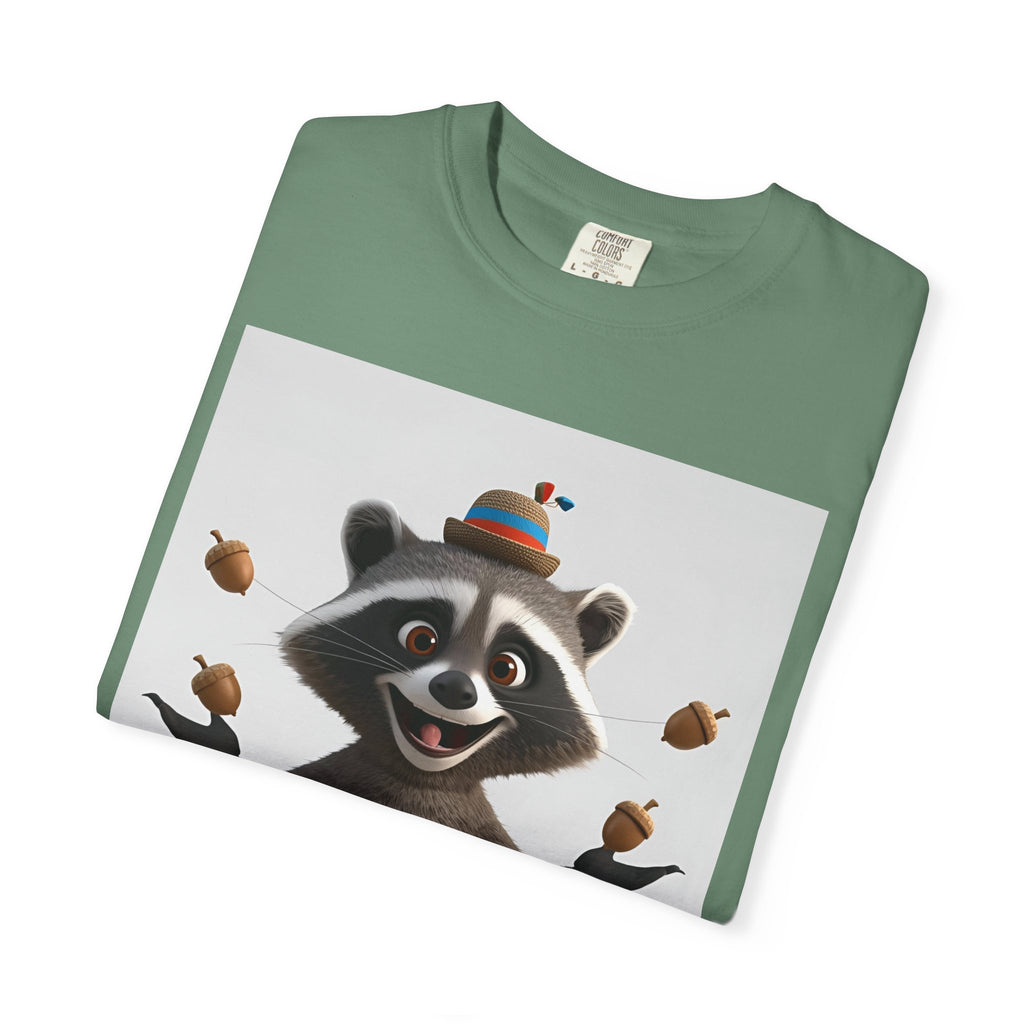 Whimsical Raccoon T-Shirt, Unisex Graphic Tee, Cute Animal Shirt, Fun Gift for Kids and Adults, Quirky Nature Lover Apparel, Party Wear