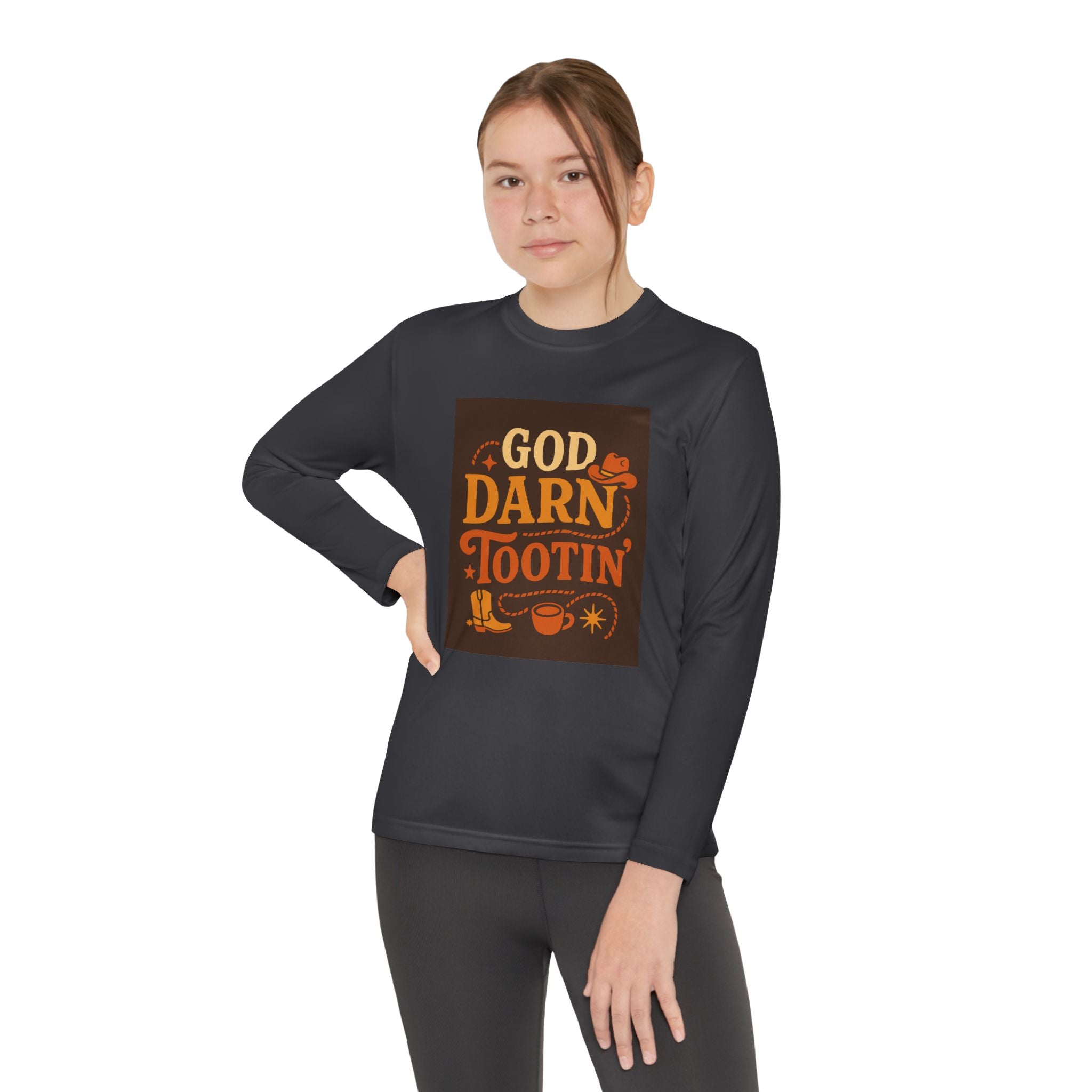 God Darn Tootin Youth Long Sleeve Competitor Tee