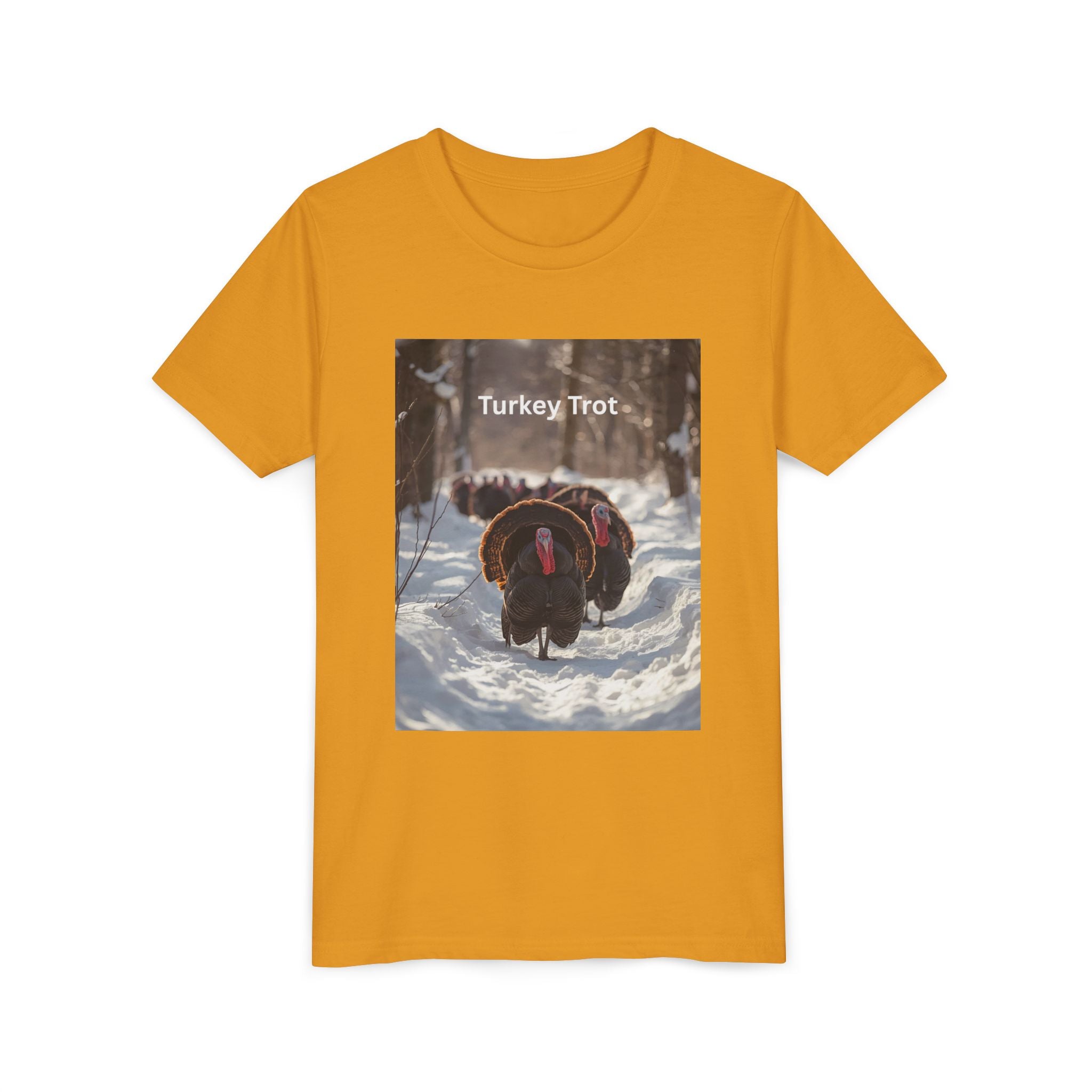 Thanksgiving Turkey Trot Youth Tee, Cute Holiday Shirt, Fall Apparel, Kids Thanksgiving Outfit, Funny Tee for Celebration