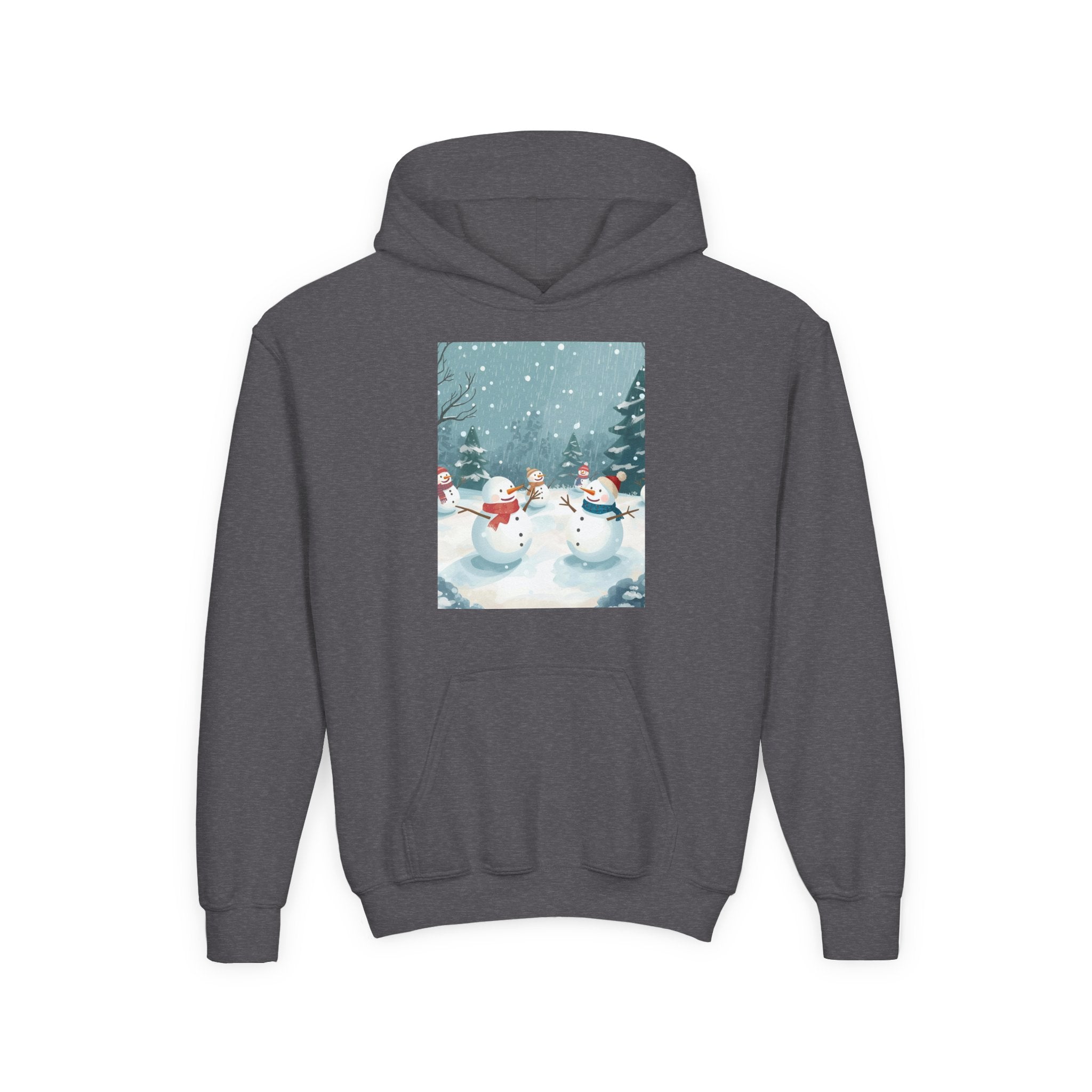 Festive Snowman Hoodie for Kids, Winter Sweatshirt, Christmas Gift, Holiday Apparel, Cozy Winter Wear