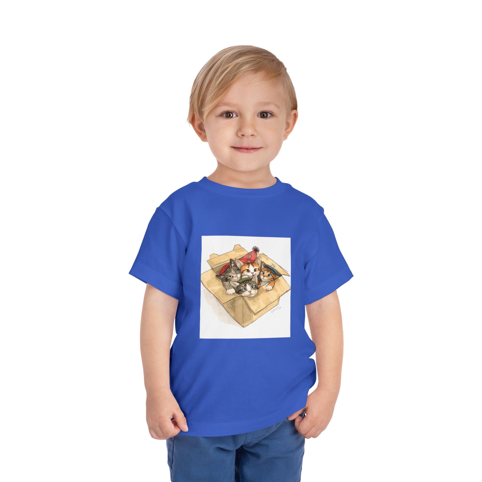 Cute Kittens In Box Toddler Short Sleeve Tee