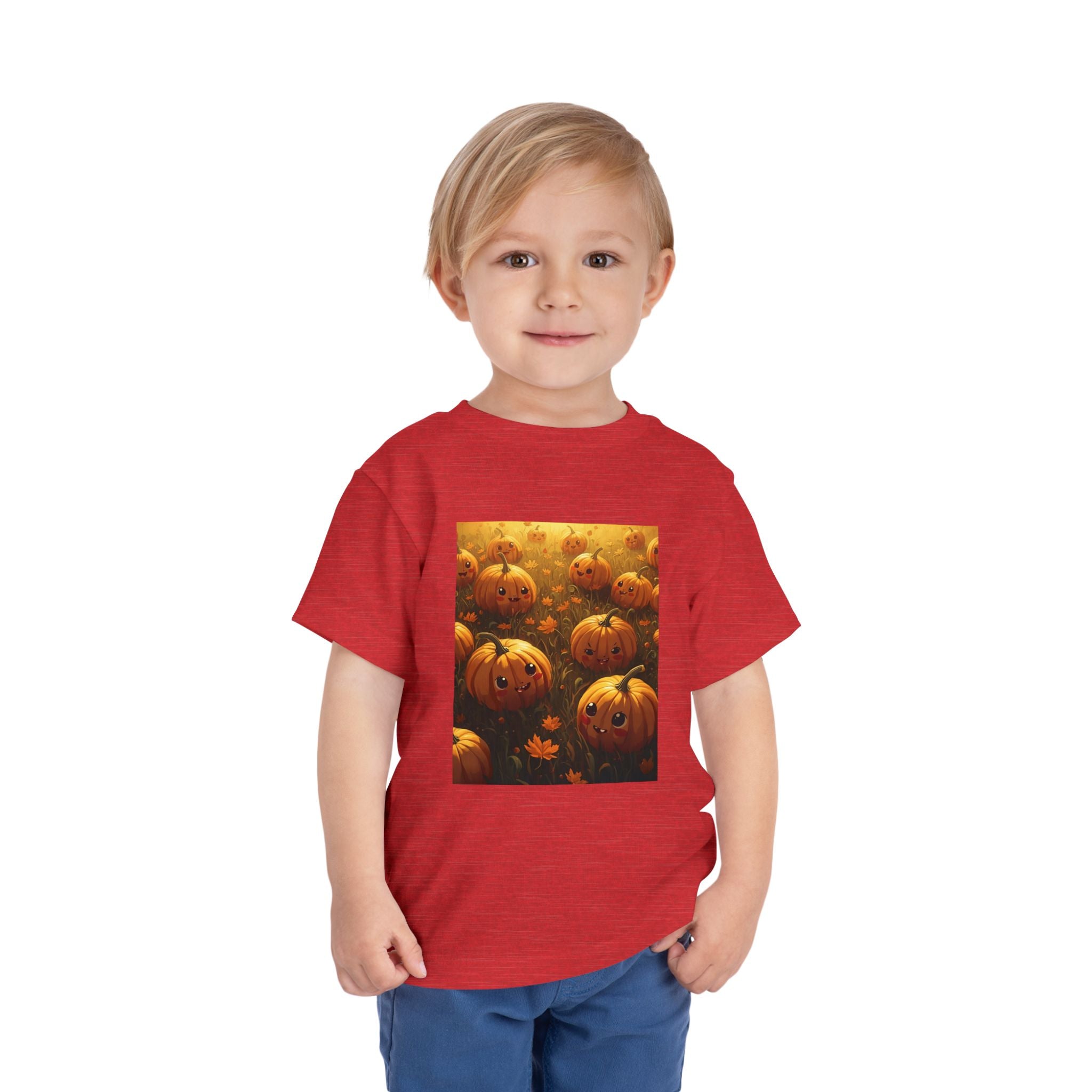 Pumpkin Halloween Toddler Tee - Cute Halloween Shirt, Fall Outfit, Pumpkin Lovers Gift, Kids Halloween Apparel, Toddler Party Tee