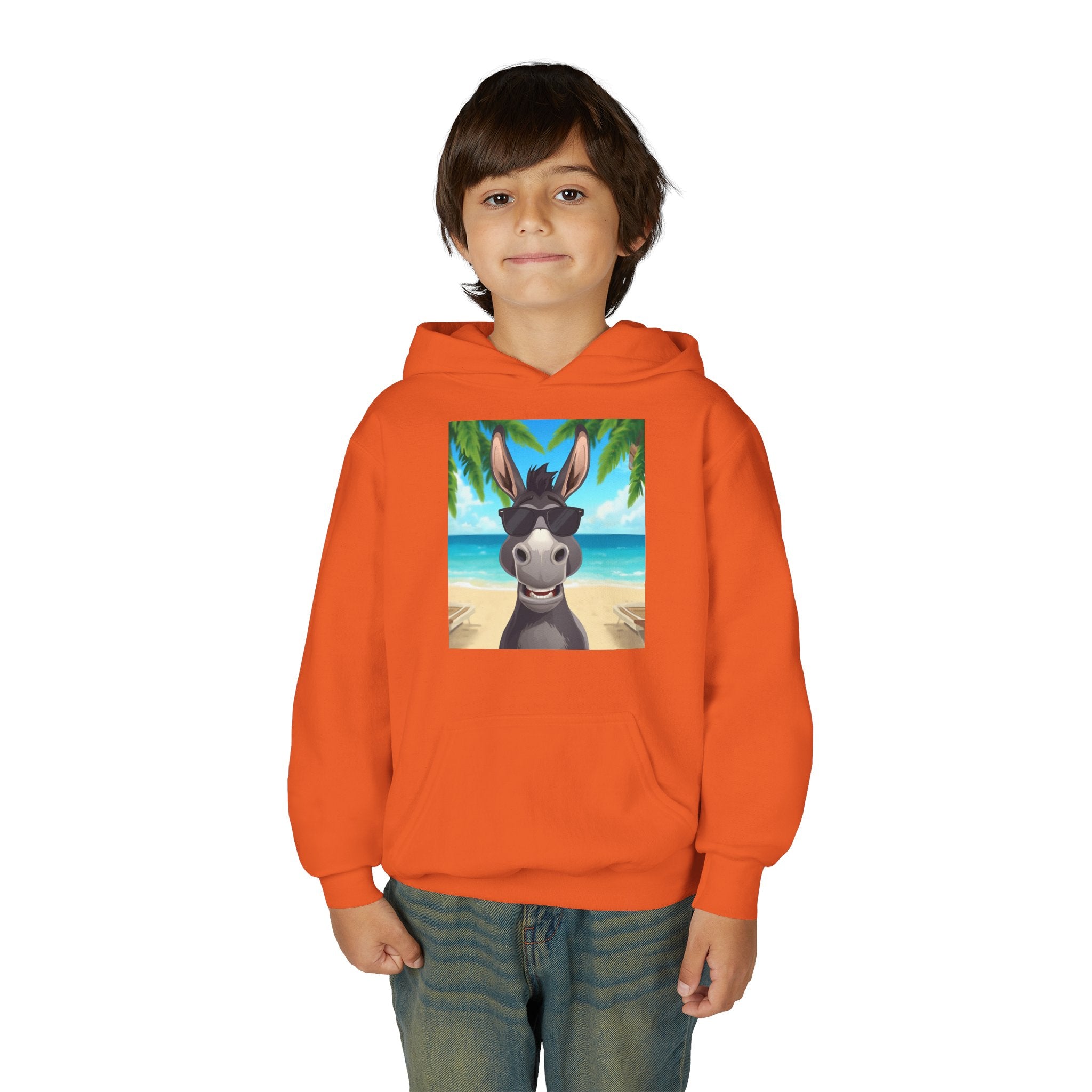 Donkey Beach Vibes Youth Heavy Blend Hooded Sweatshirt