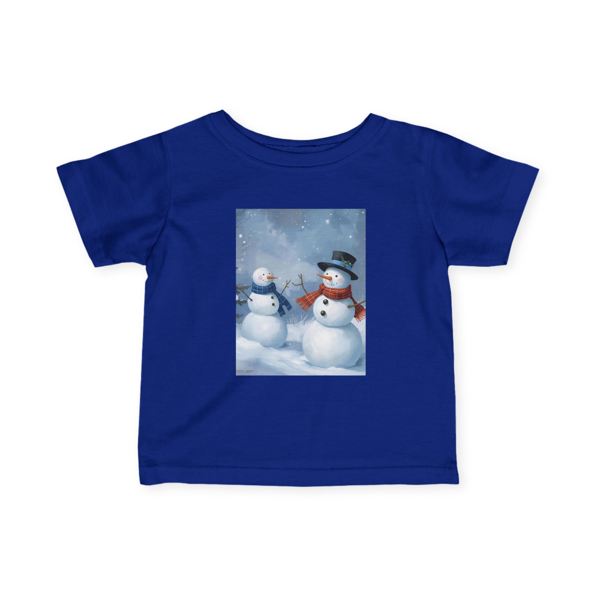 Christmas Snowman Family Infant Fine Jersey Tee