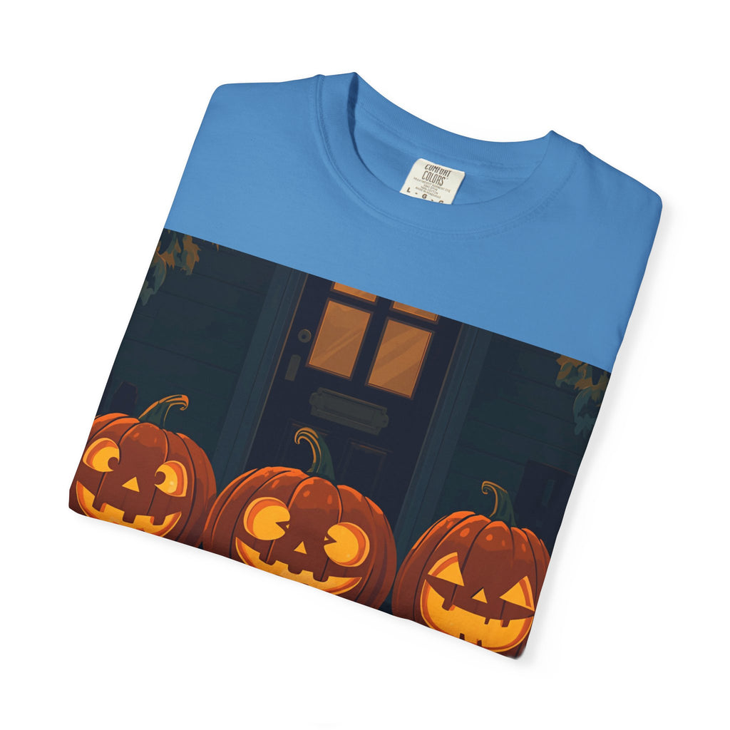 Happy Halloween Pumpkin Unisex T-shirt, Spooky Season Tee, Fall Festival Shirt, Pumpkin Graphic Top, Halloween Gift for Him/Her