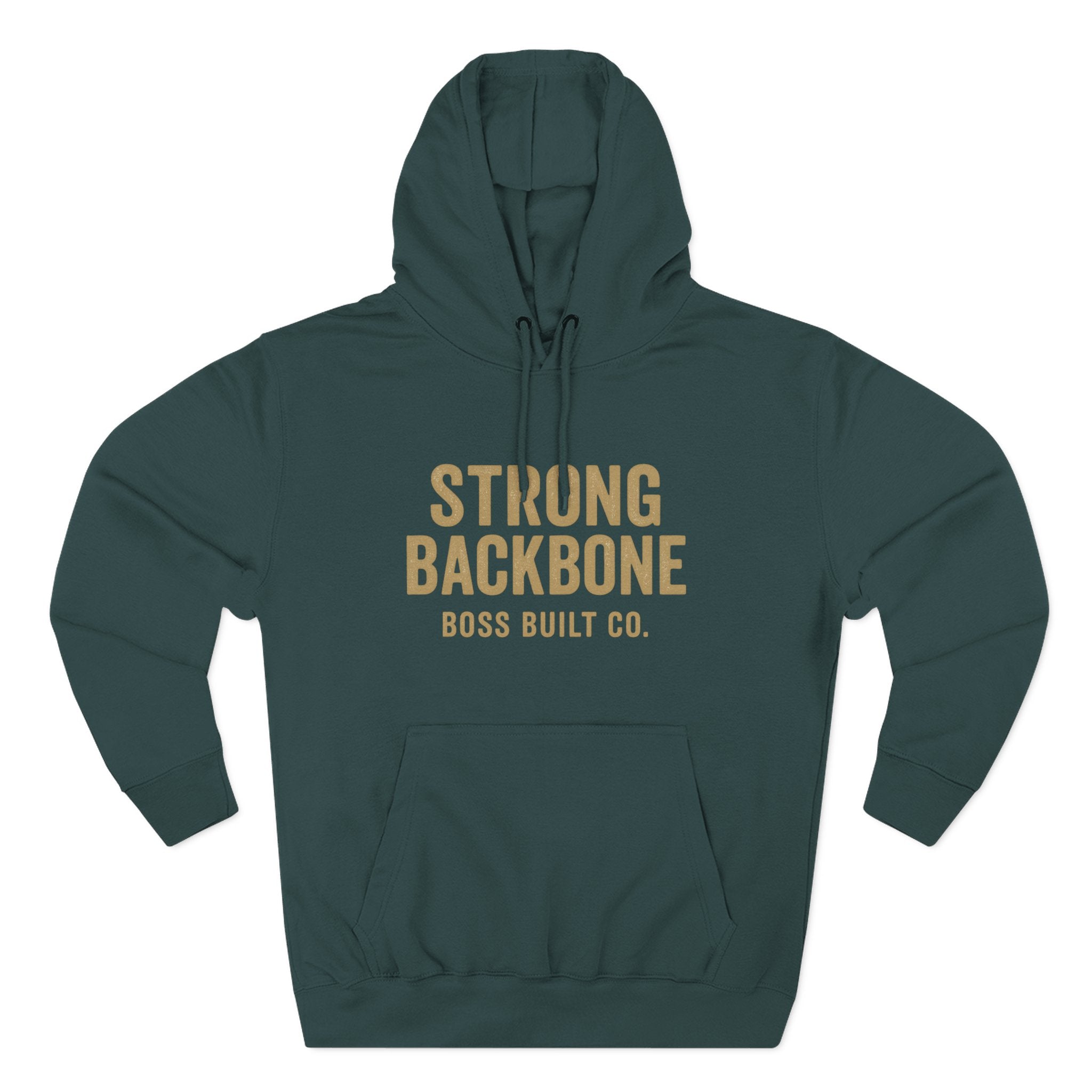 Strong Backbone Hoodie — 'Boss Built Co.' Vintage Fitness Hoodie