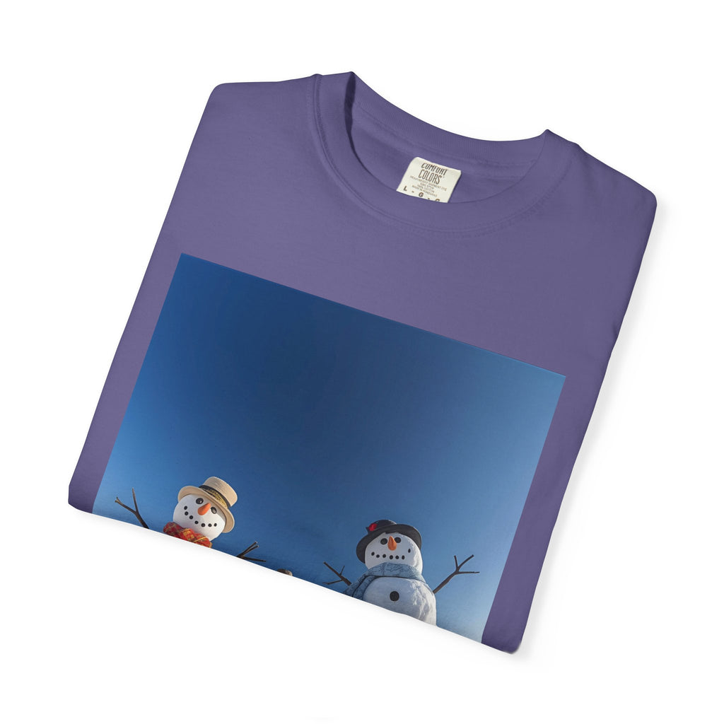 Festive Christmas Snowman Winter T-Shirt | Cozy Unisex Tee for Holiday Celebrations, Winter Apparel, Christmas Gift, Snow Fun