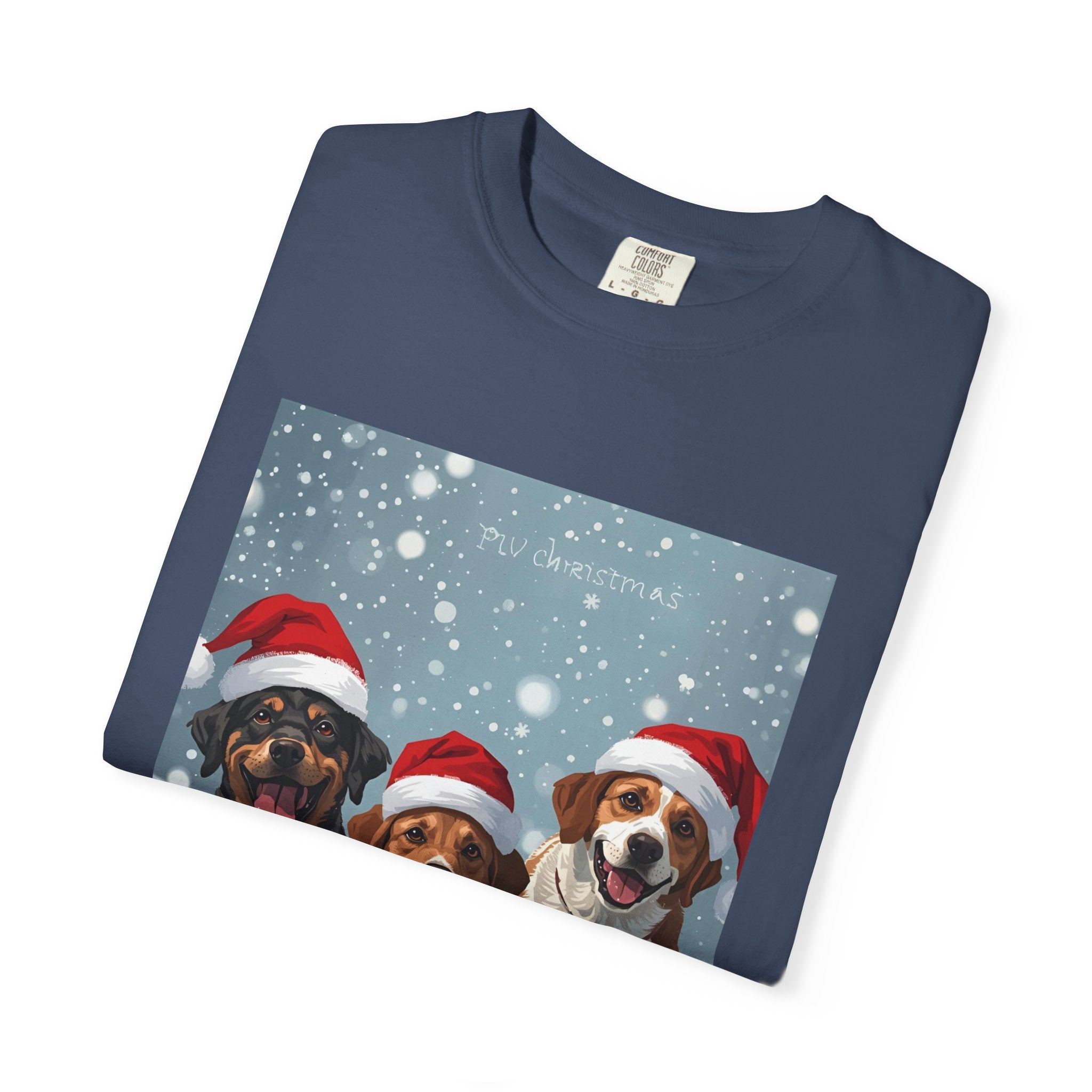 Cute Festive Dog Christmas T-Shirt, Unisex Holiday Tee, Cute Pet Lover Shirt, Christmas Apparel, Dog-Themed Gift, Winter Wear, Fun Family Outfit
