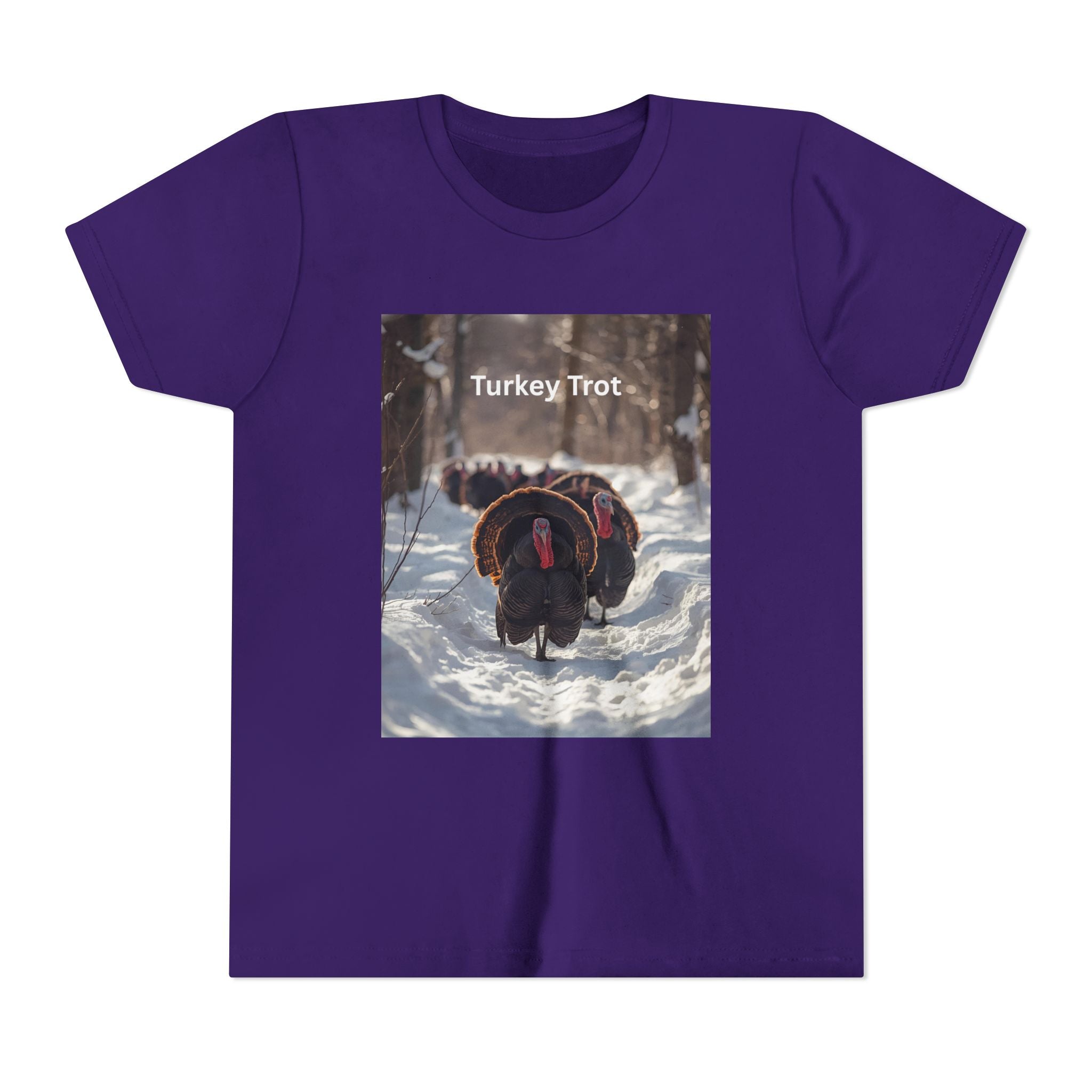 Thanksgiving Turkey Trot Youth Tee, Cute Holiday Shirt, Fall Apparel, Kids Thanksgiving Outfit, Funny Tee for Celebration